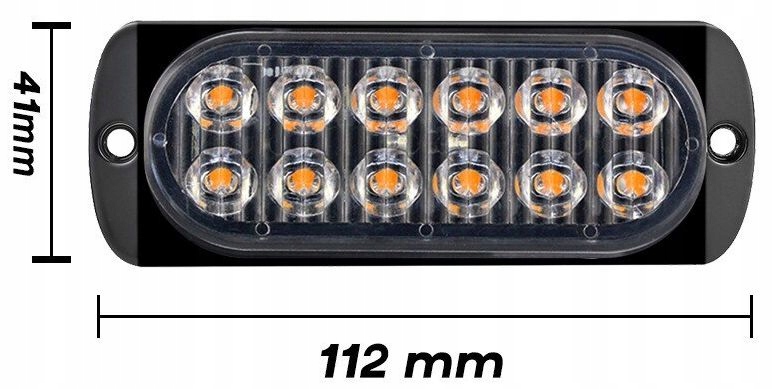 2 x ŚWIATŁO OSTRZEGAWCZE 12 LED KOGUT AWARYJNE Kolor pomarańczowy