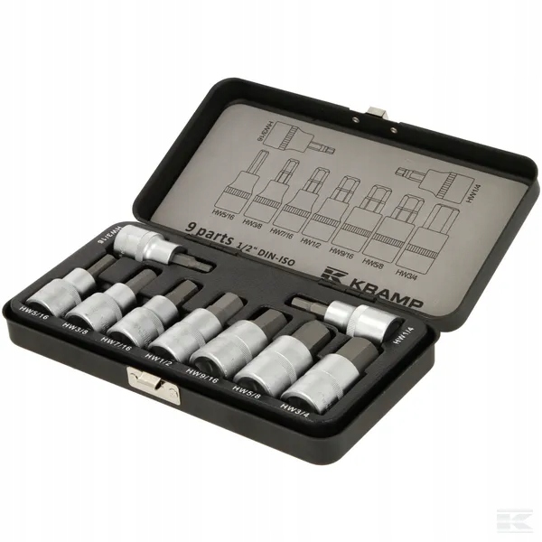 

Zestaw Kluczy Imbusowych Calowych 1/2” 9 ele.