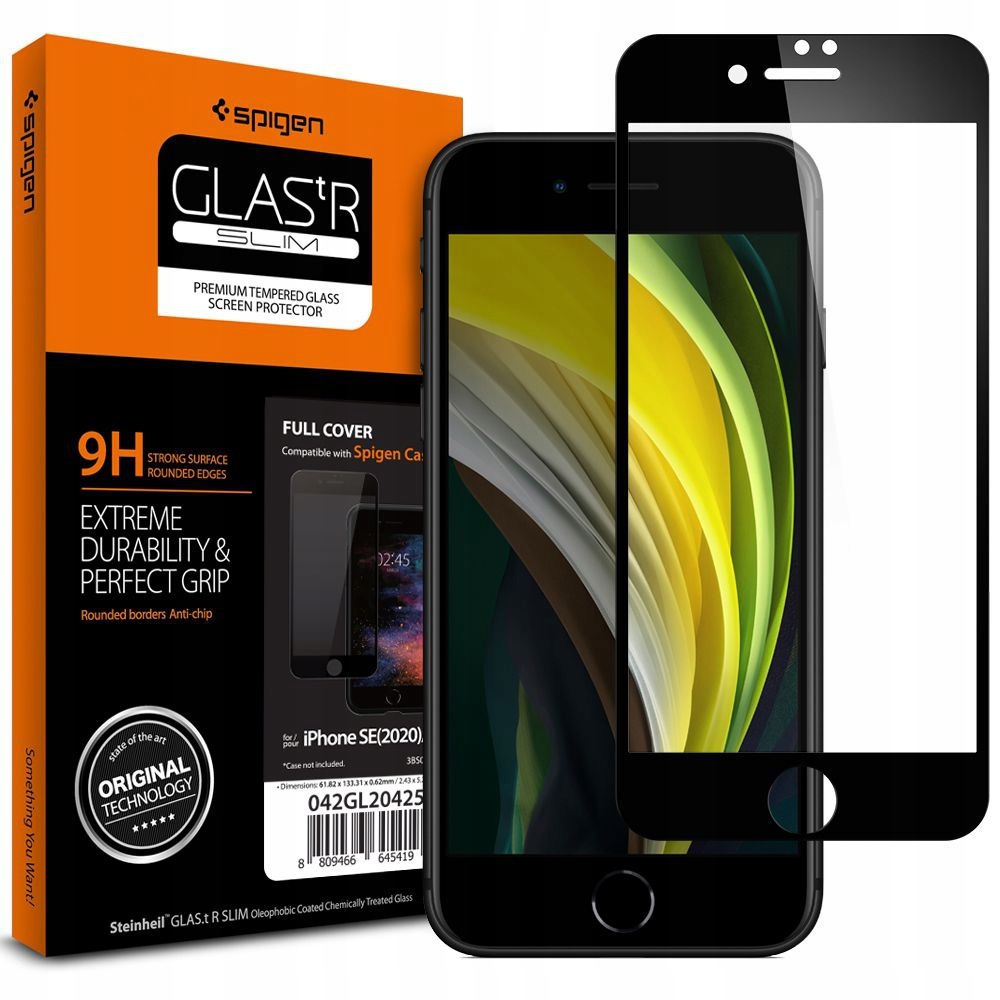 

Spigen Czarne Szkło hartowane 9H do iPhone 7 / 8