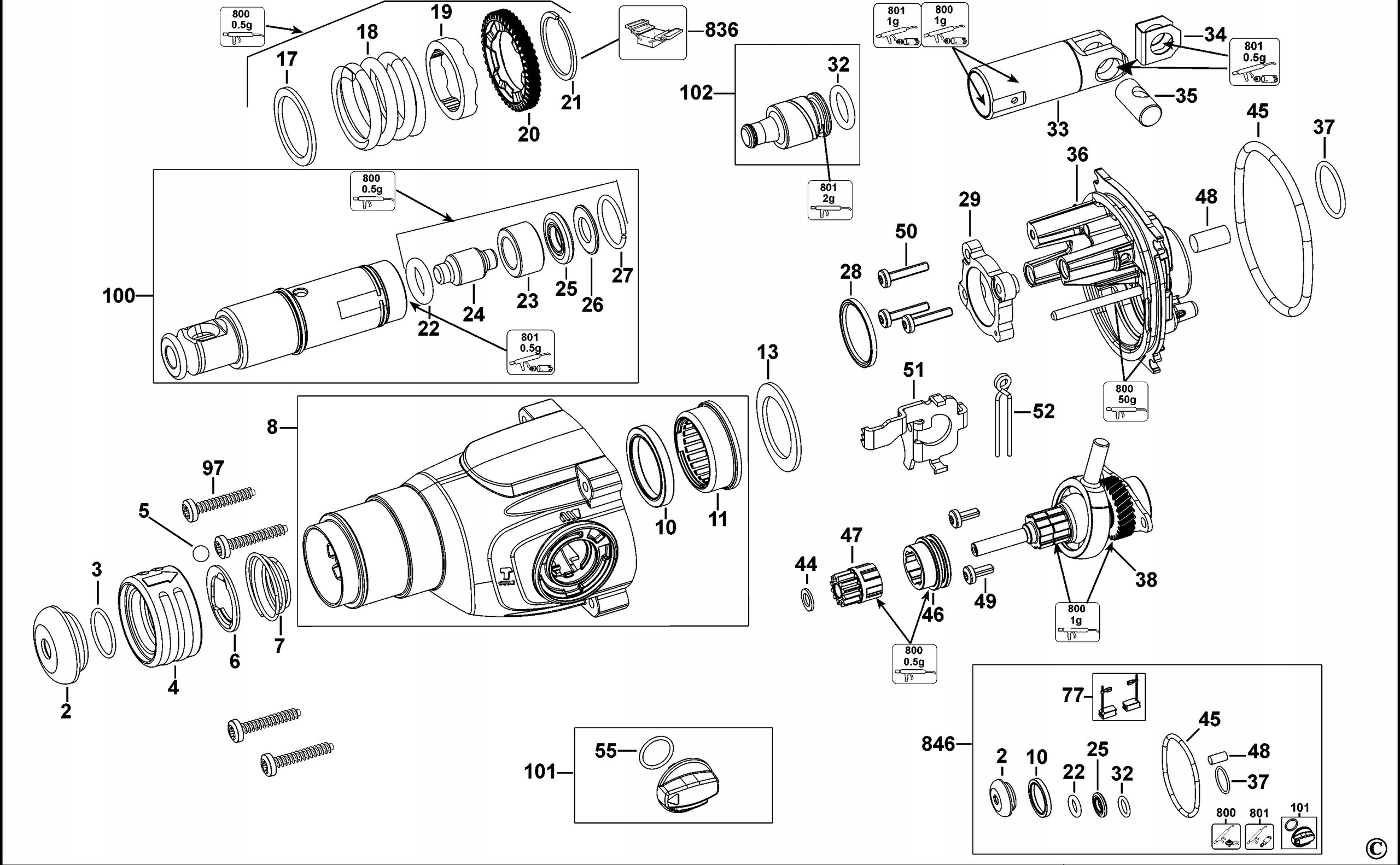 DEWALT N493869 PŁYTA DO D25032 Rodzaj blokada