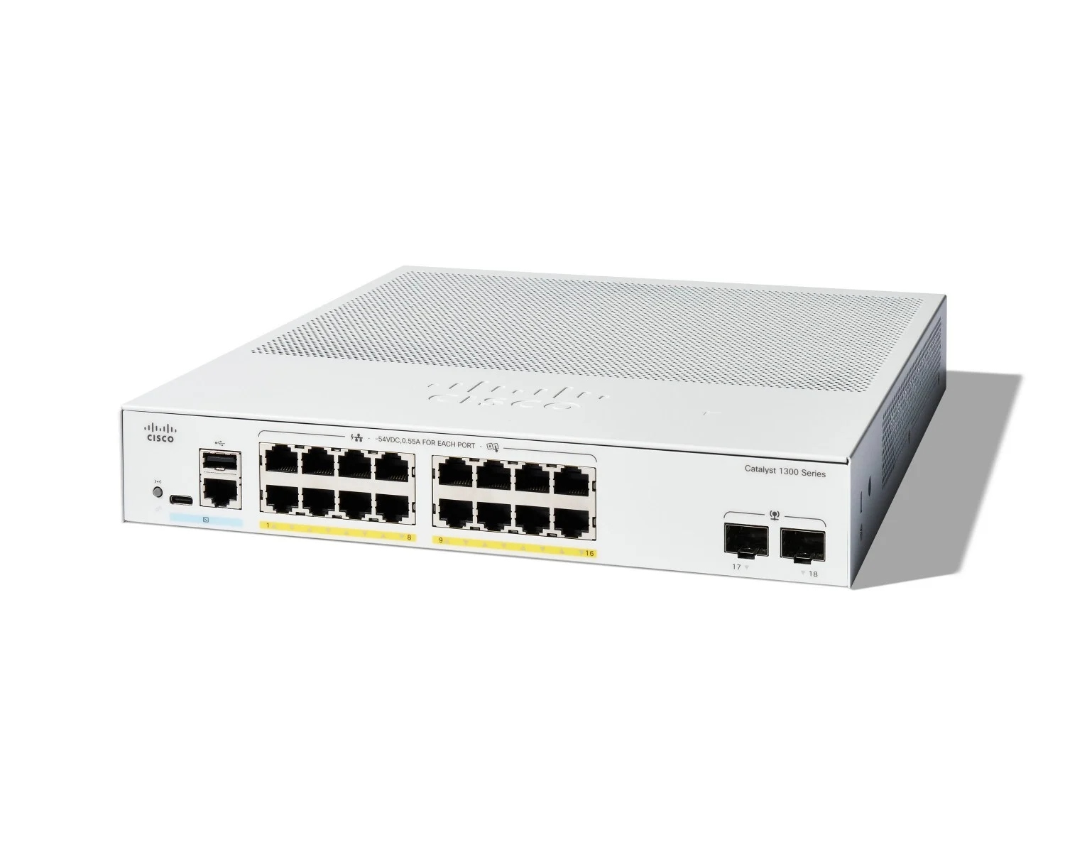 Cisco C1300-16FP-2G sieťové pripojenie Spravovaný L2/L3 Gigabit Ethernet (10/10