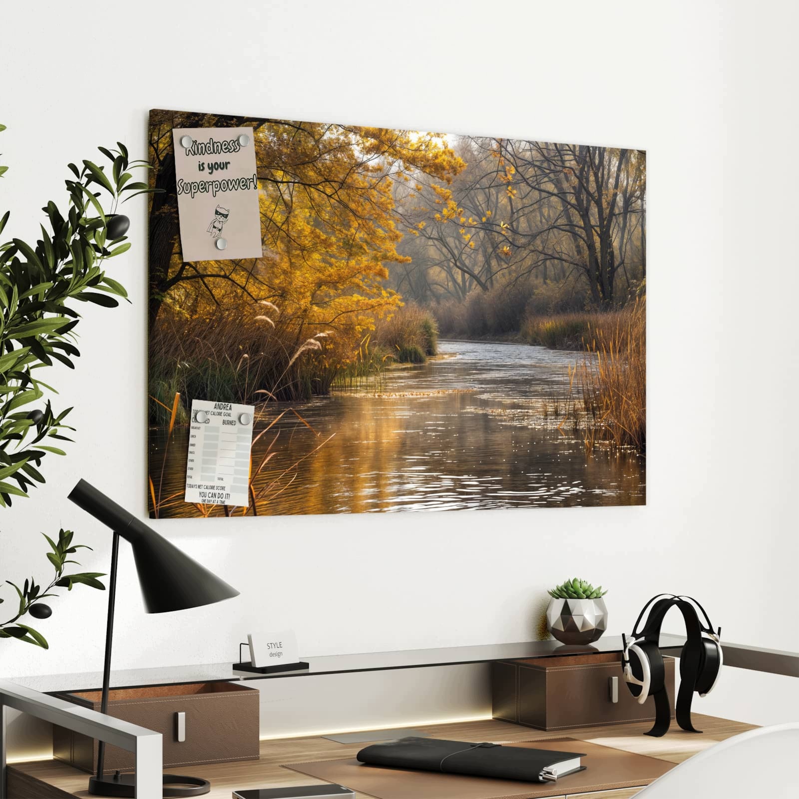Magnetická tabule Podzimní Pobřeží 90 × 60 cm