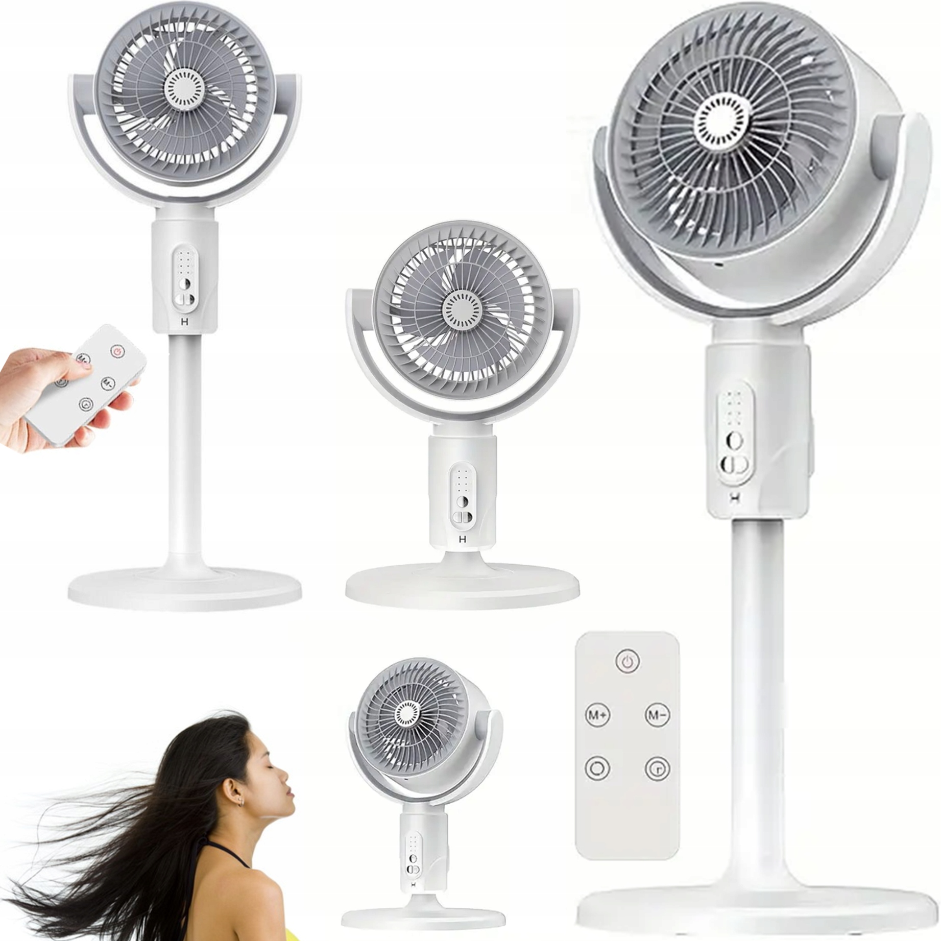 Stojanový ventilátor Podlahový ventilátor Dálkový Ovladač Oscilace 3D Aromaterapie 3v1