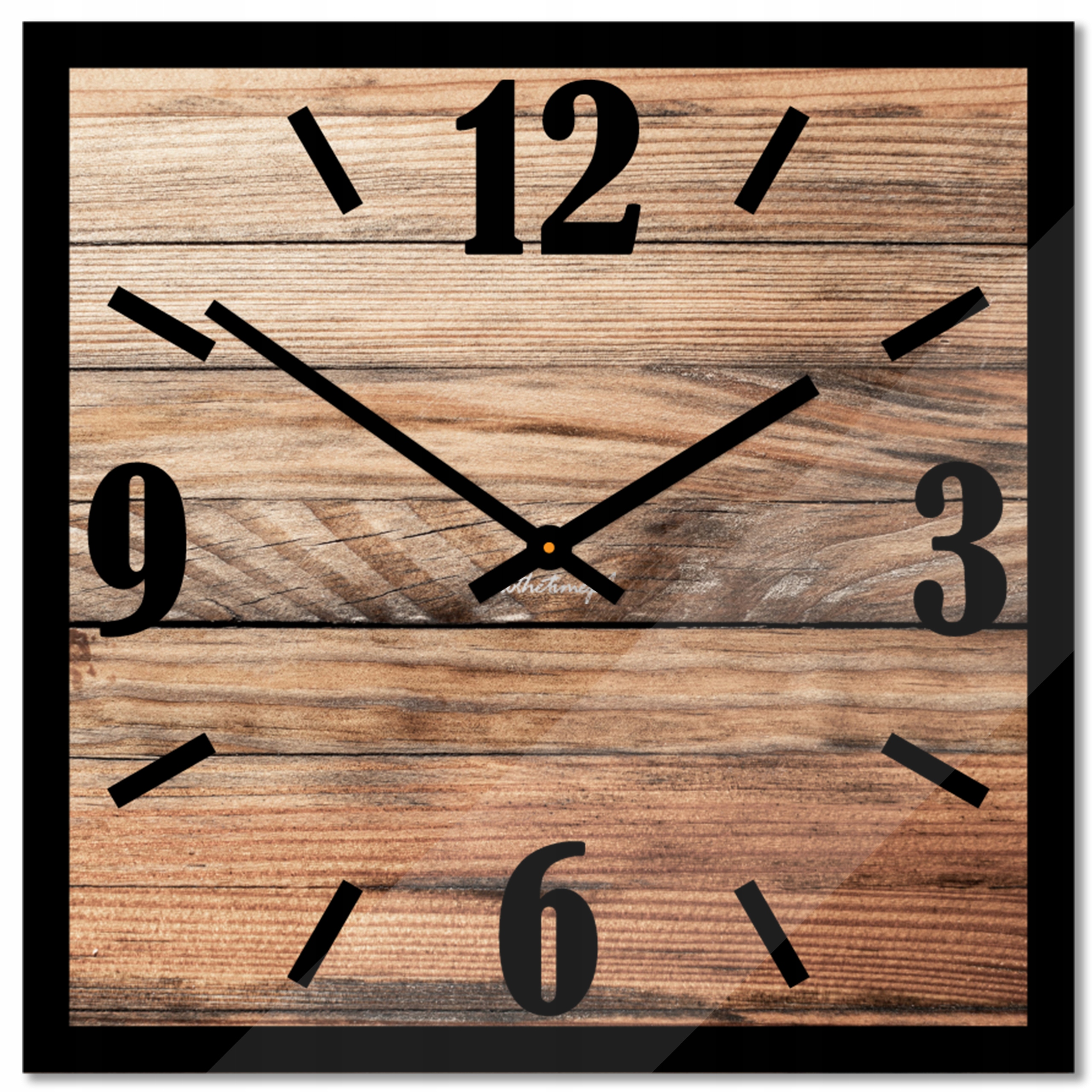 

Szklany Zegar na ścianę 30CM! ścienny Drewno 3D