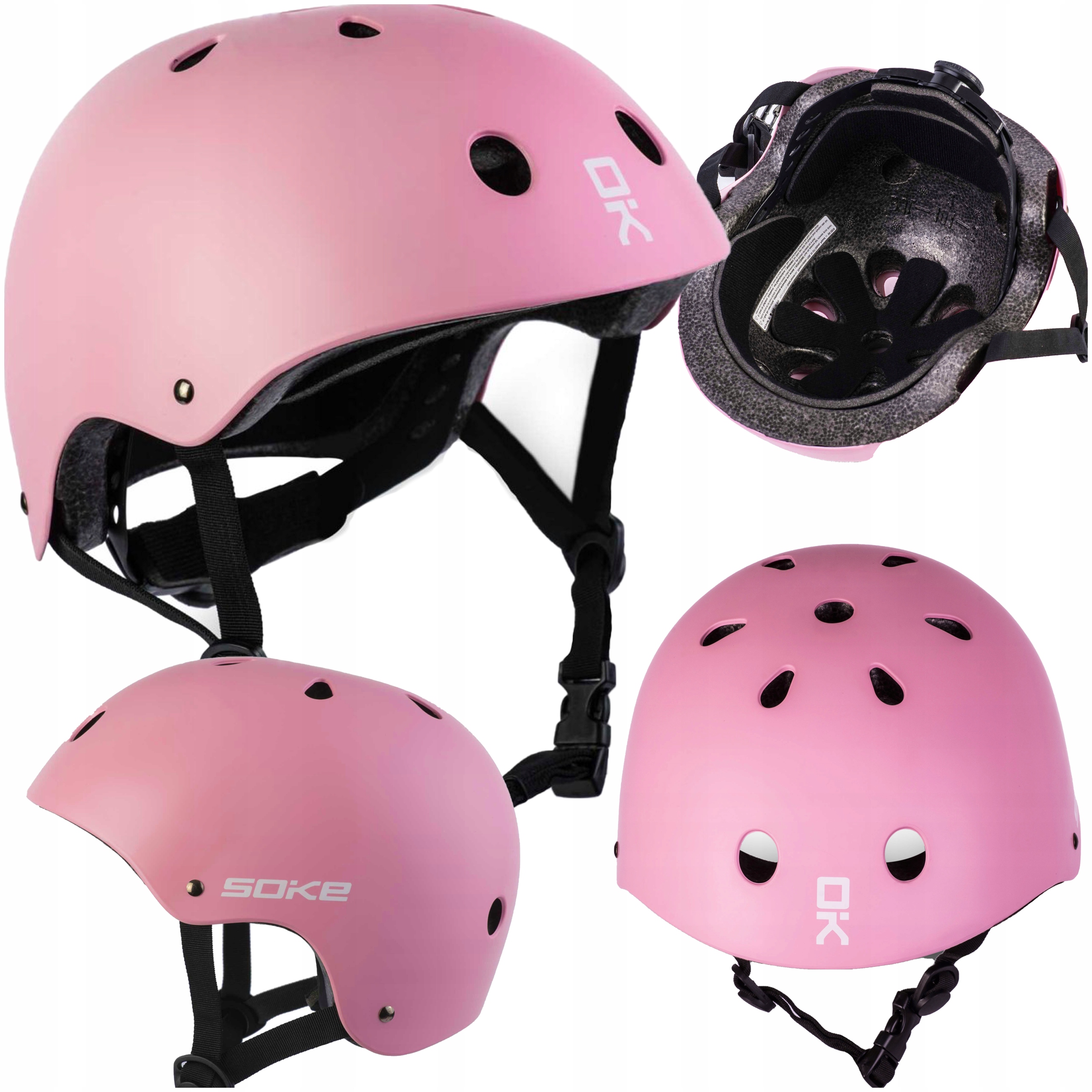 

Kask Rowerowy Różowy Dziecięcy Rolki Hulajnoga M