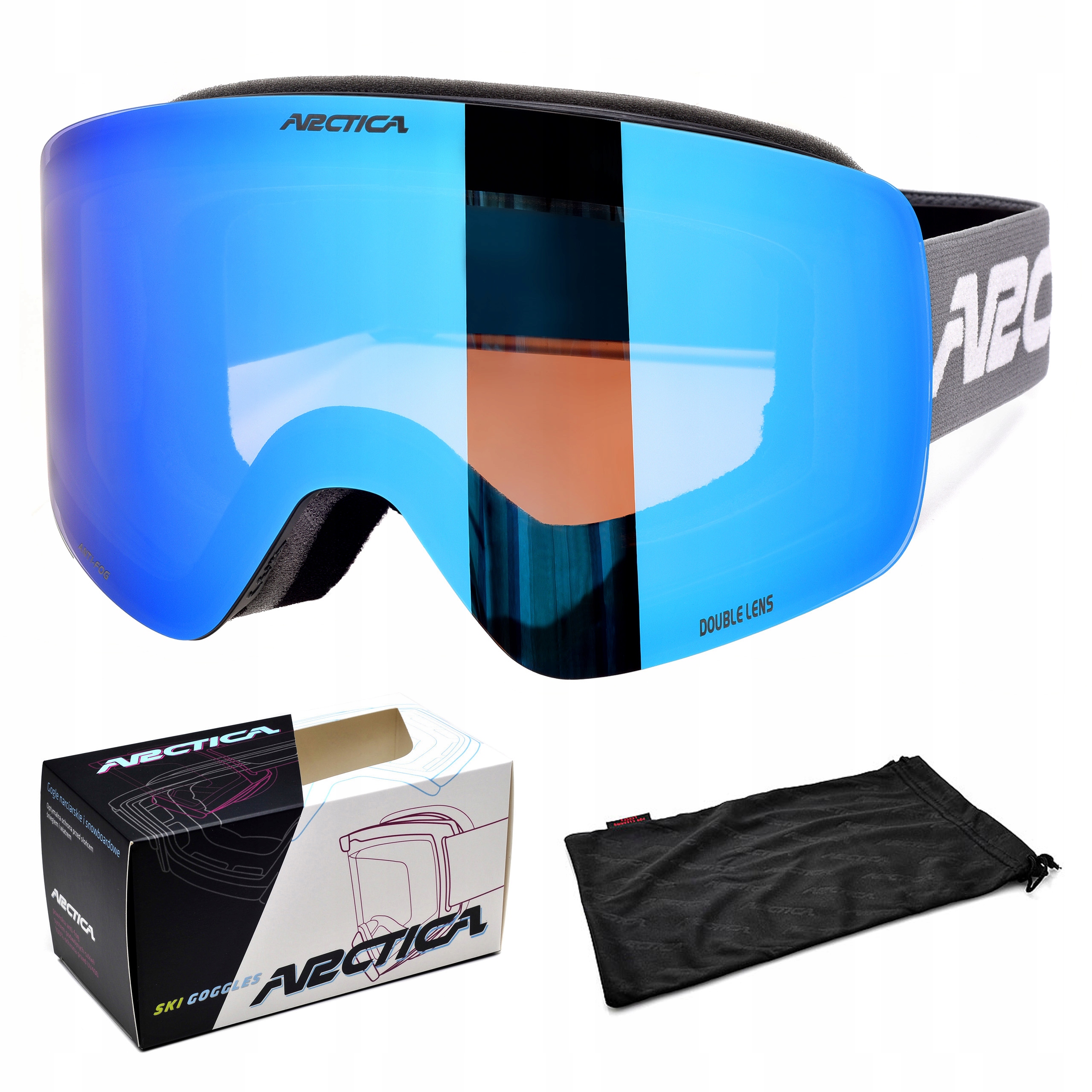 Lyžařské Brýle Arctica G-122C Nepárové S Dvojitým Sklem, Bezrámečkové
