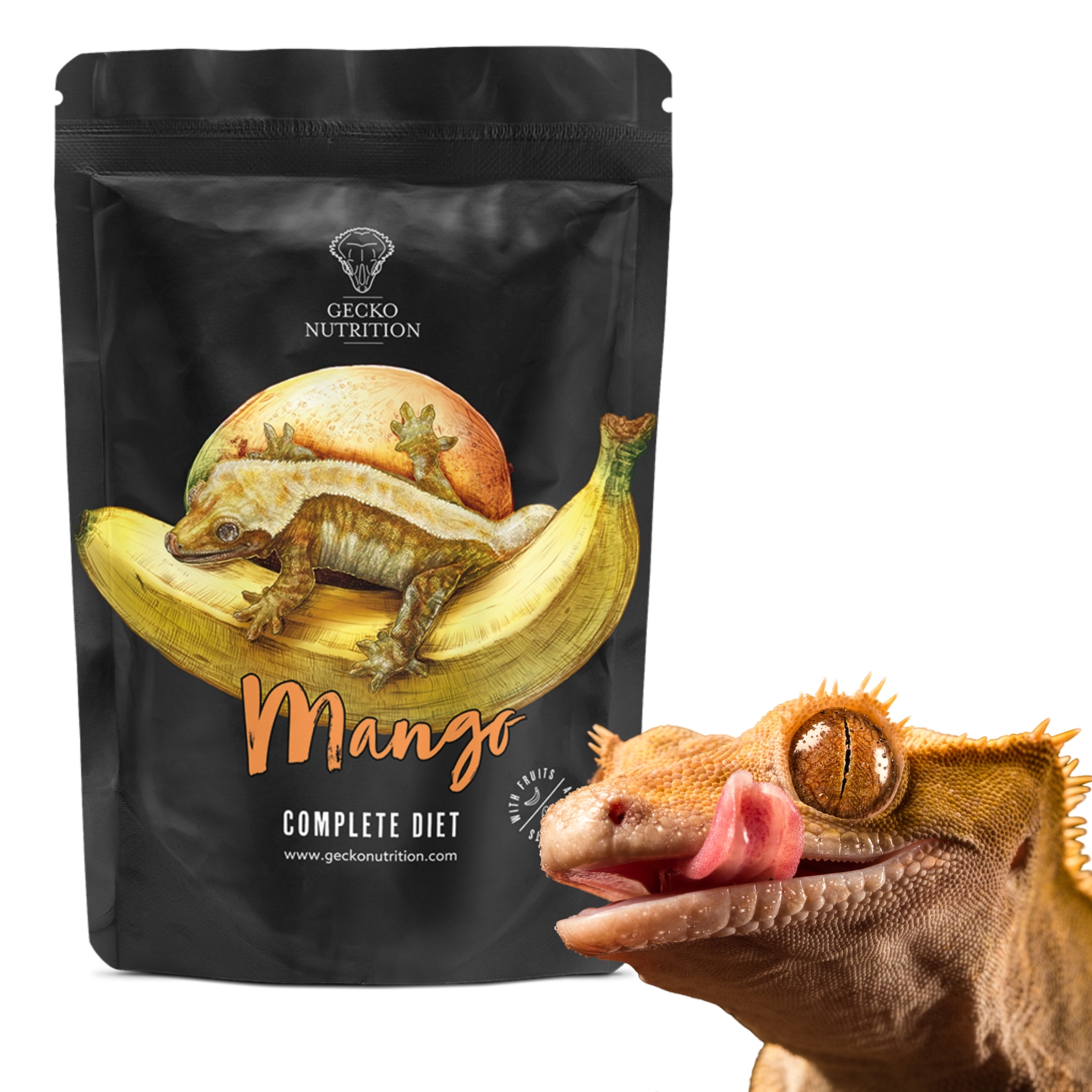 Levně Gecko Nutrition Banán Mango krmivo pro gekona Gekon otřesené felsuma 250 g