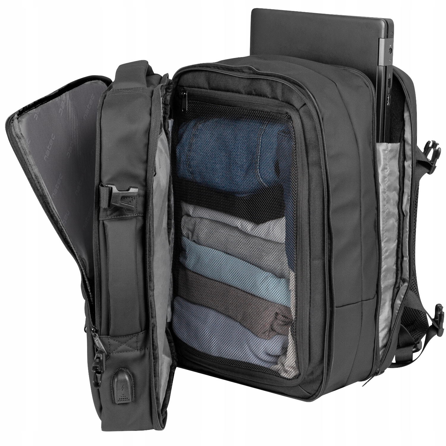 Plecak podróżny 3 komory do Laptopa Natec Camel Pro 17.3" Torba