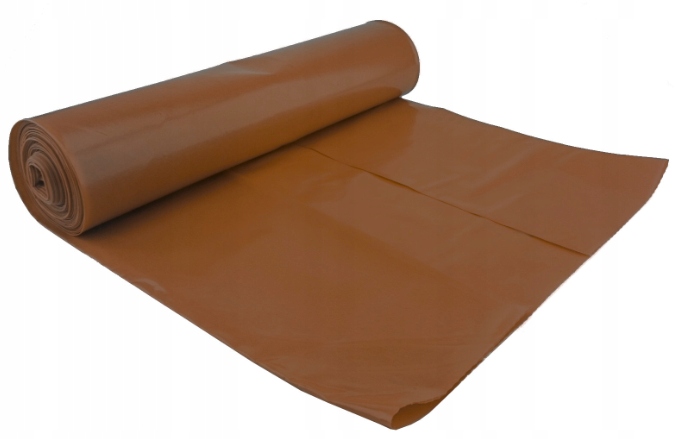 Worki na śmieci 120l LDPE brązowe 25 szt/rol