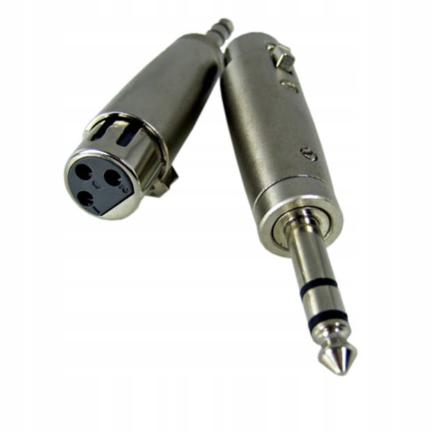 

adapter wtyk jack 6,3 stereo gniazdo 3 pin Xlr