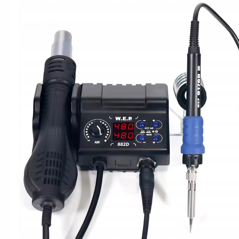 Stacja Lutownicza HOTAIR WEP 882D BGA 750W +ZESTAW GROTY PASTA CYNA Model SET1663