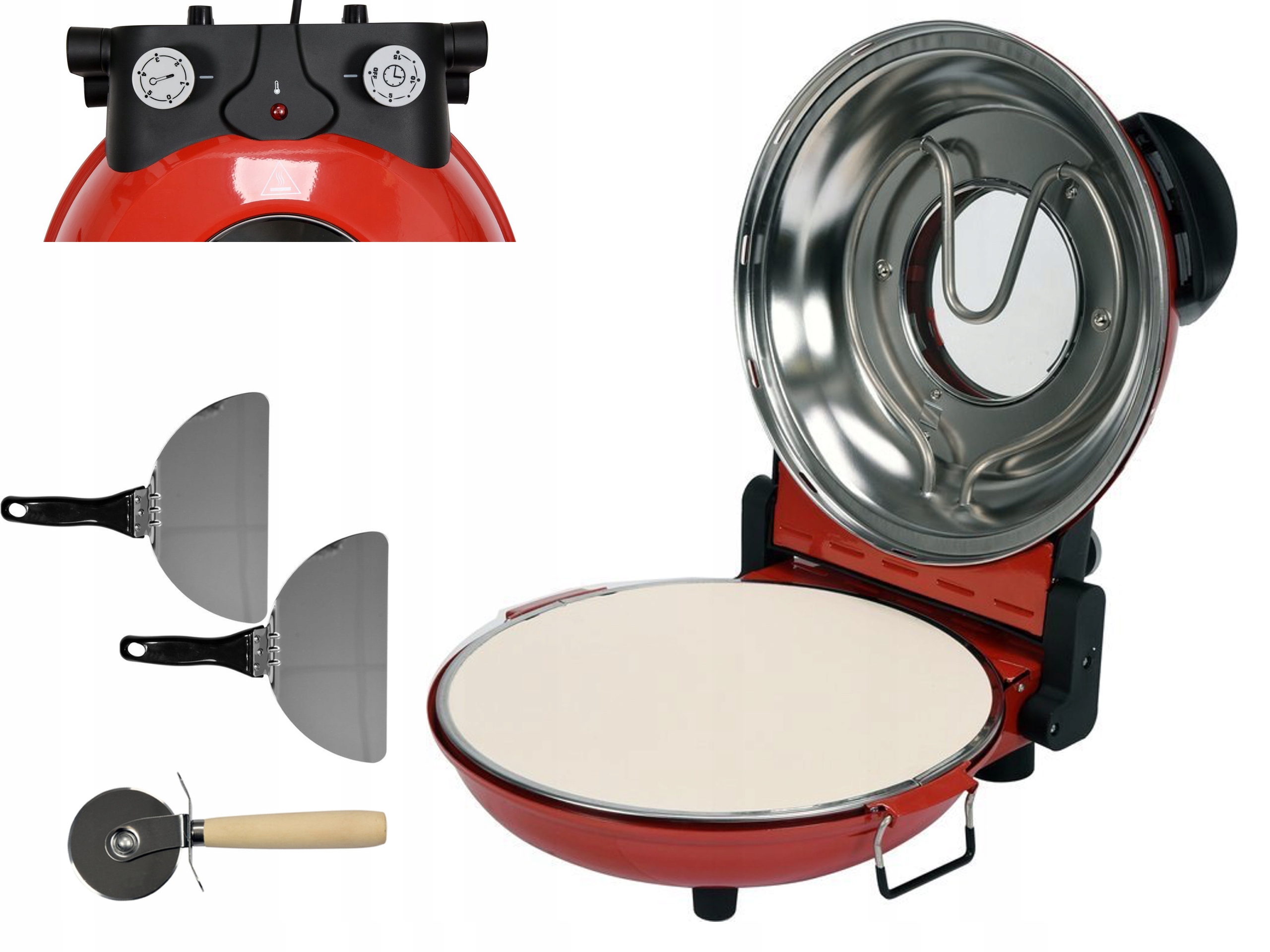 

Domowy Piec Do Pizzy Akcesoria Kamień 1200W