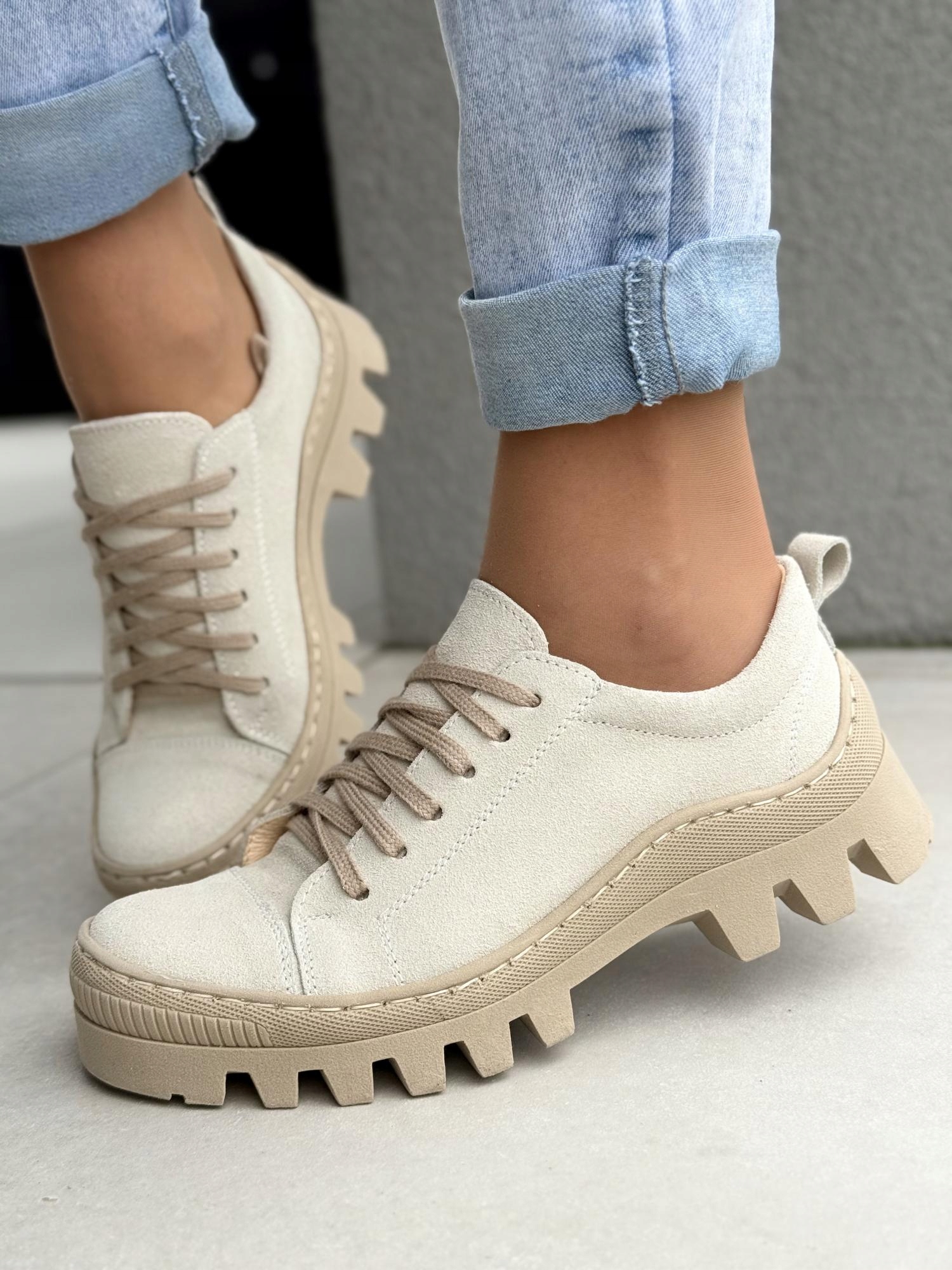 Pohodlné dámské trapery Oleksy z přírodní kůže Polské výroby R37