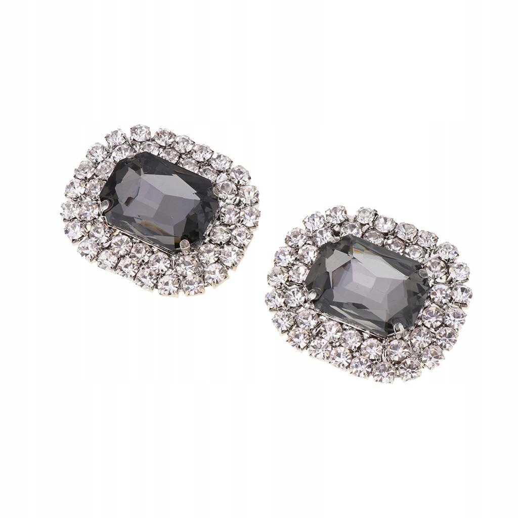 Klipsy do butów Rhinestone Klamra ślubna But Dekoracyjny Charms Gray
