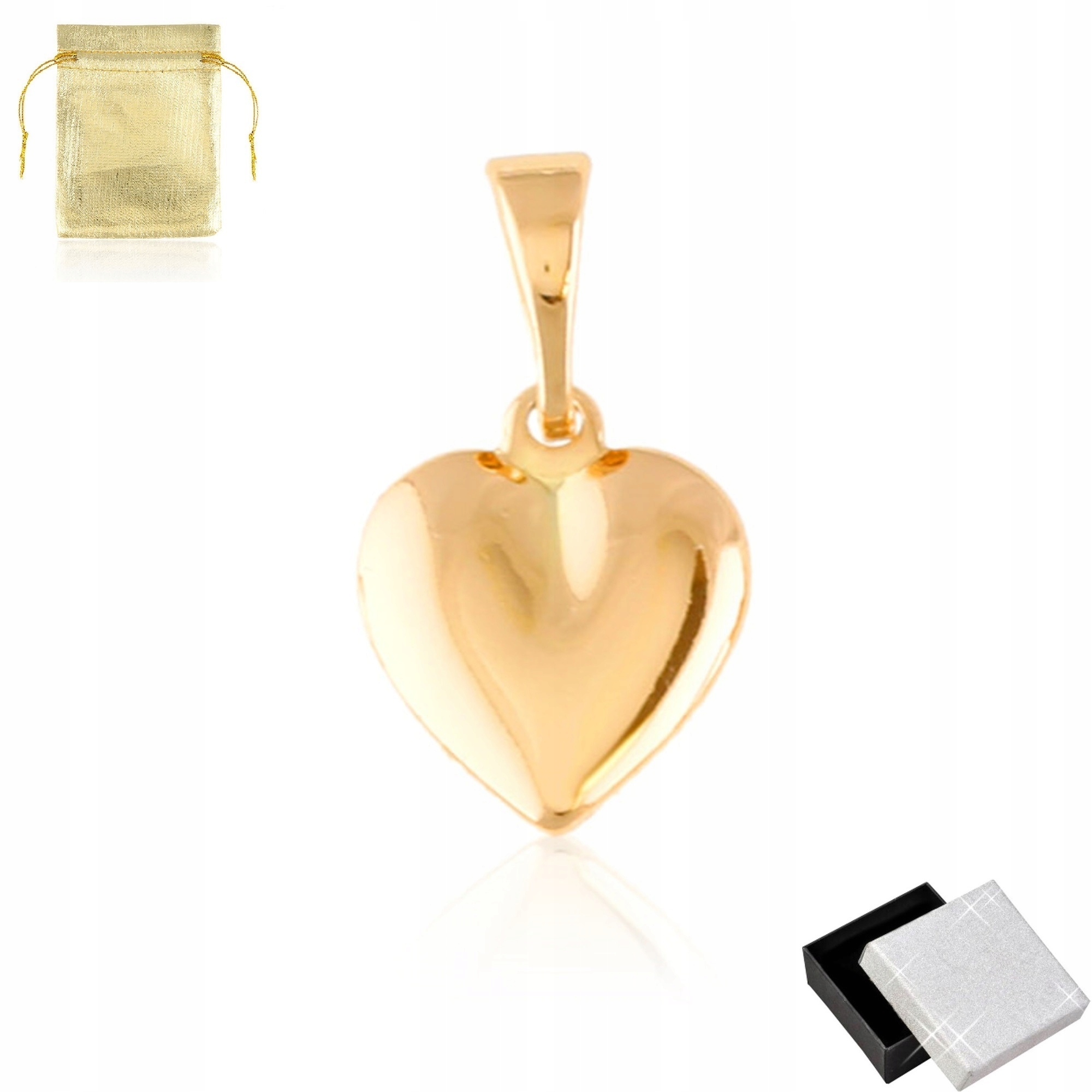 ZŁOTA PIĘKNA ZAWIESZKA SERCE 18K GWARANCJA PREZENT