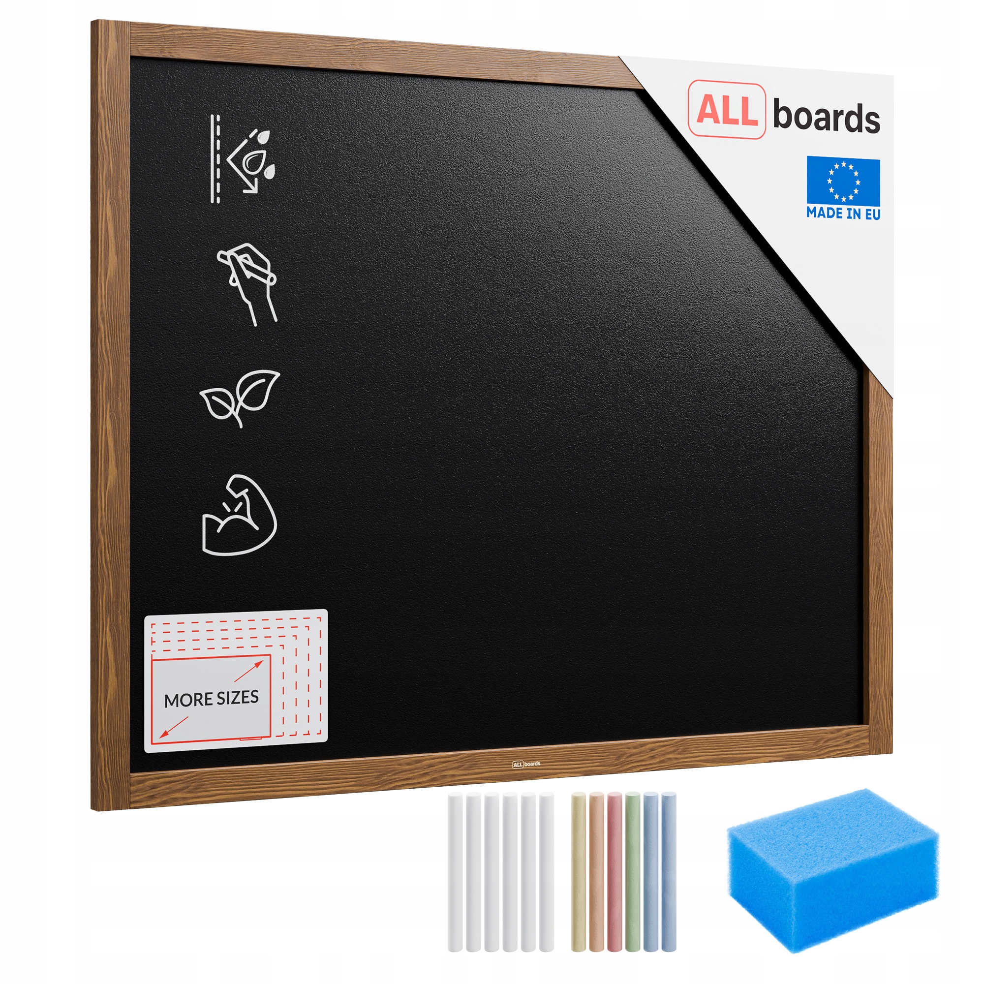 Wodoodporna tablica czarna kredowa 100x80cm kreda