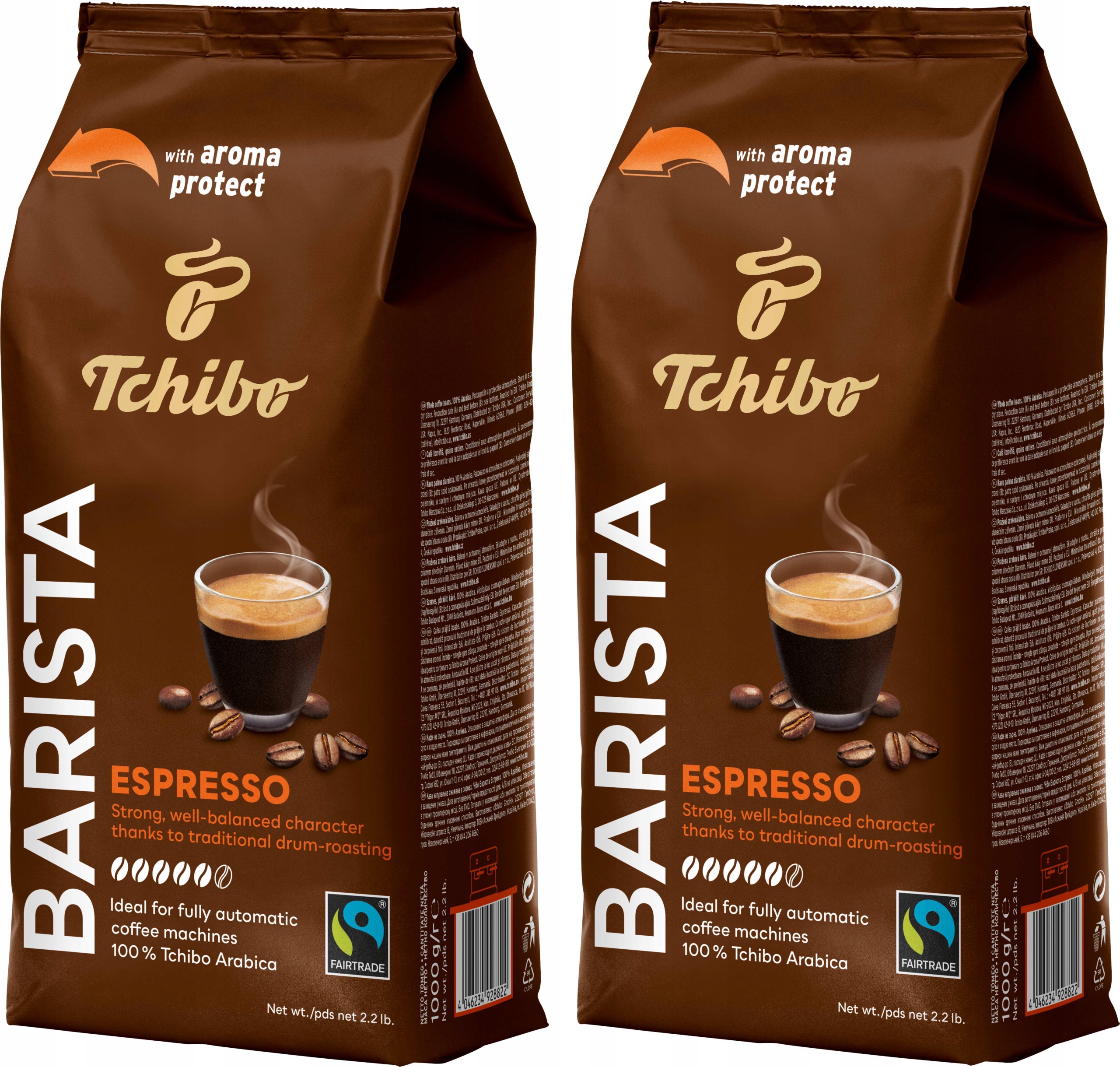 Levně Káva zrnková Tchibo Barista Espresso 2 x 1 kg