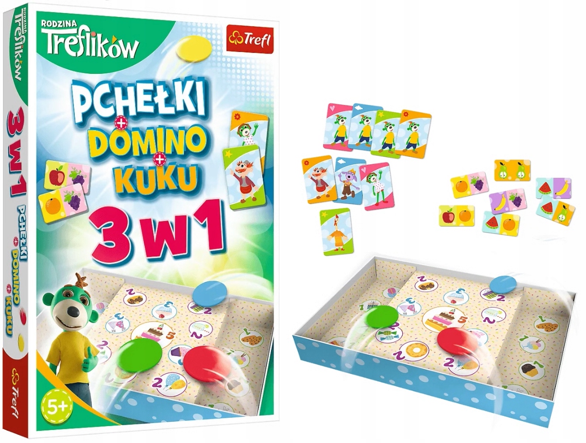

Gra Rodzina Treflików Pchełki Domino Kuku 3W1