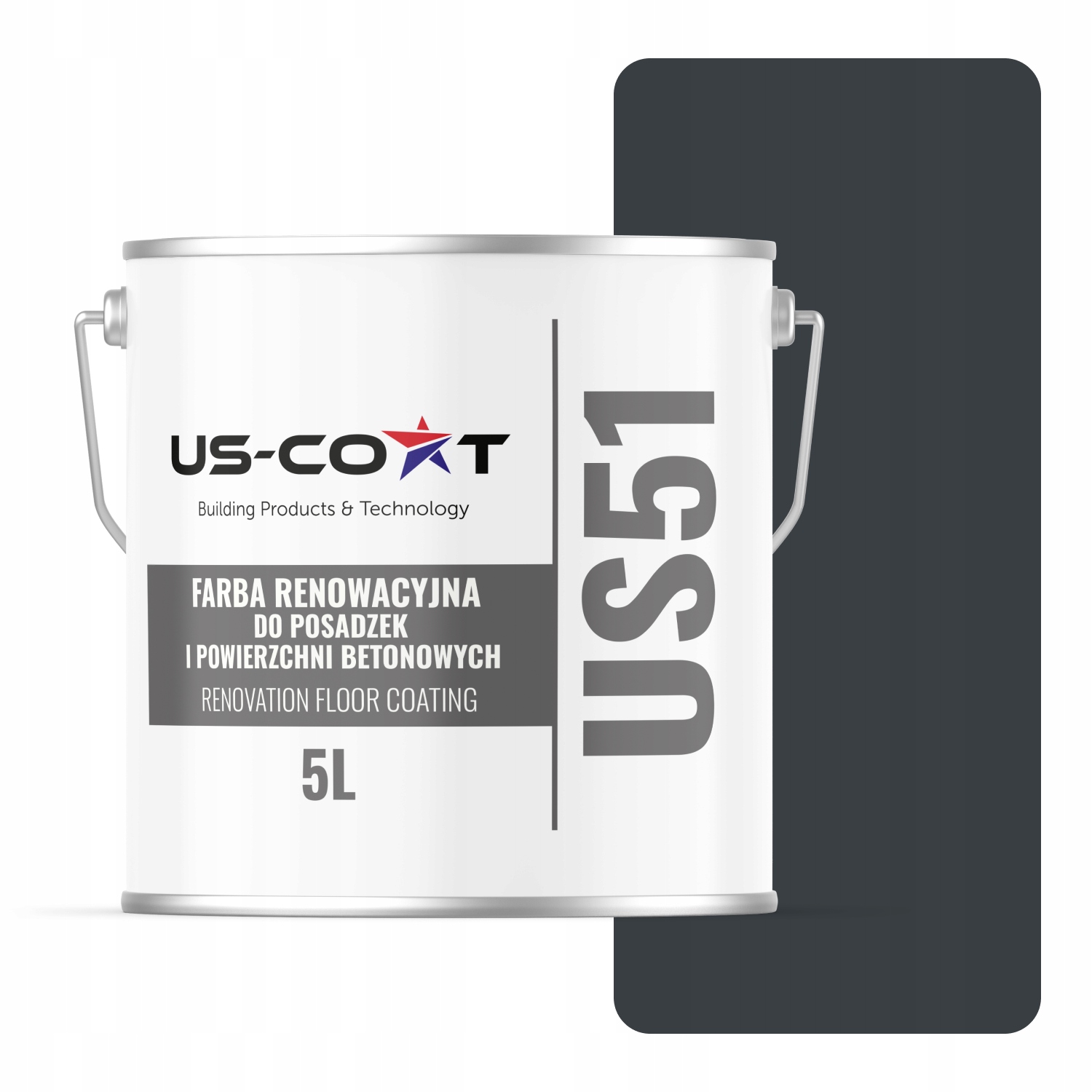 Farba Na Renováciu Betónových Podláh Garáže Farba Antracit RAL7016 Lesk 5 L