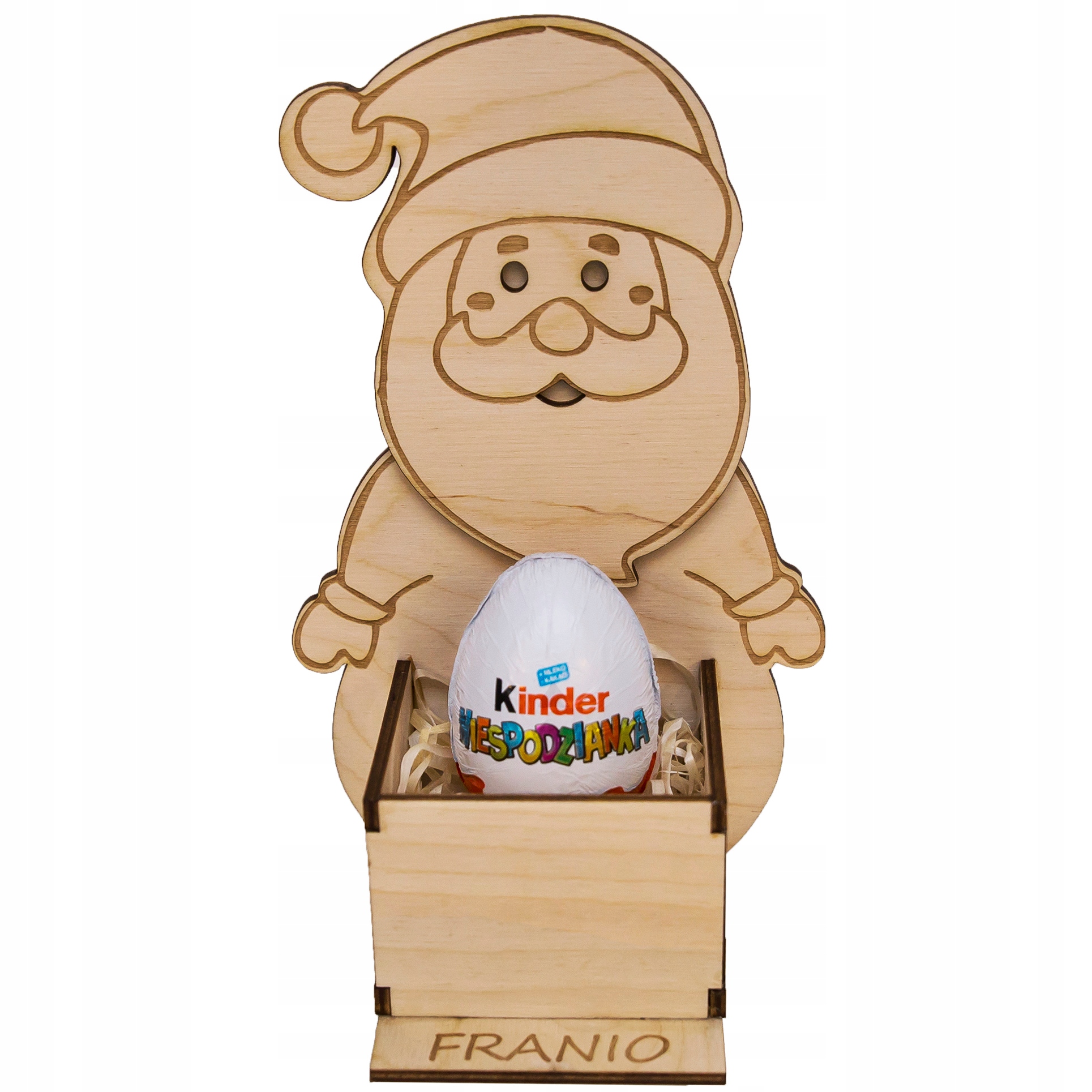

Pudełko na słodycze Kinder Niespodzianka Mikołaj