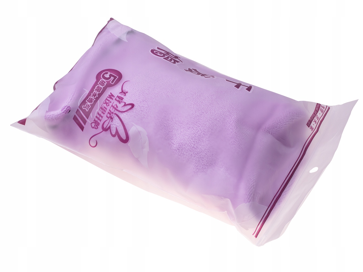 Superchłonny ręcznik do włosów, turban z mikrofibry JASNOFIOLETOWY Materiał dominujący mikrofibra