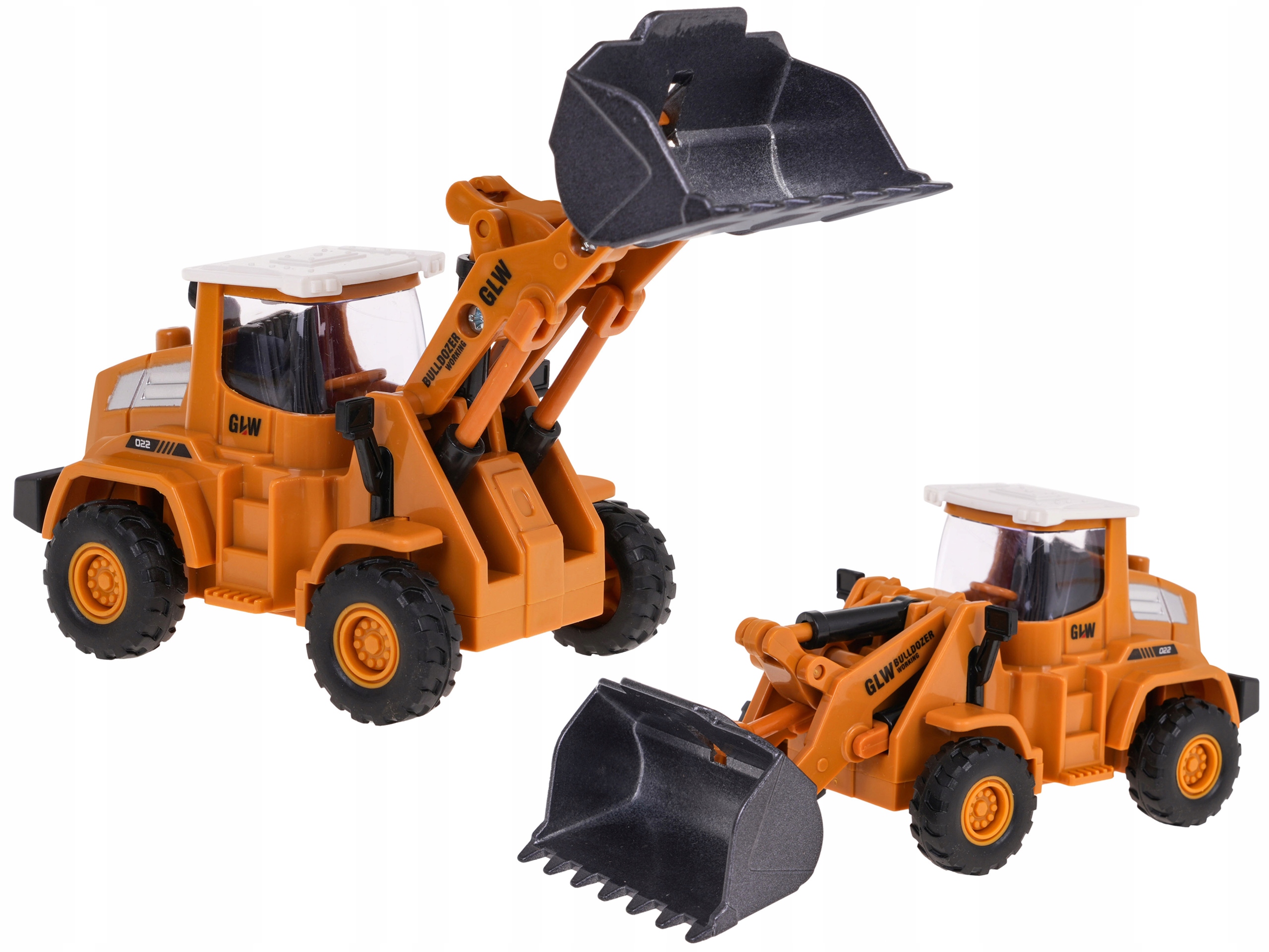 autko budowlane dla dziecka SPYCHACZ z ruchomą łyżką + napęd