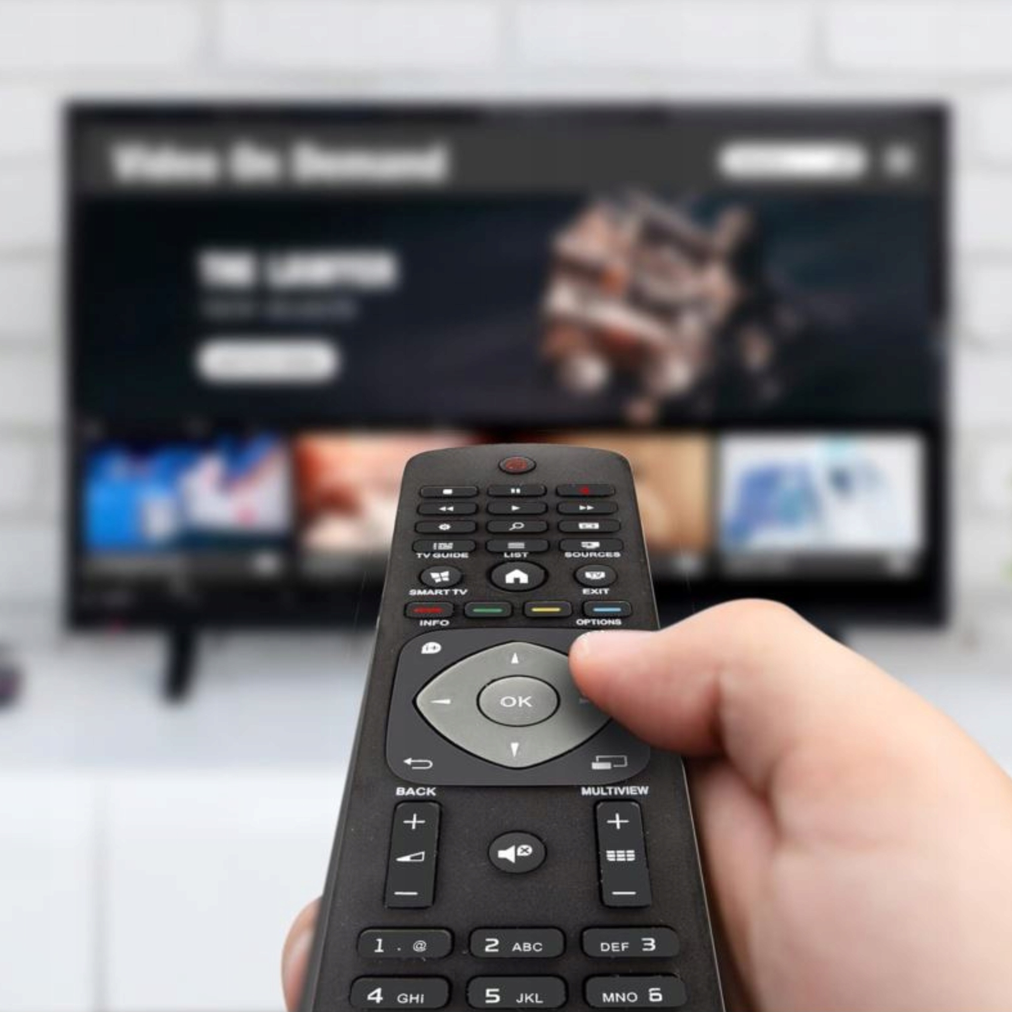 PILOT DO TV TELEWIZORA PHILIPS UNIWERSALNY SMART TV ZAMIENNIK Kolor dominujący czarny