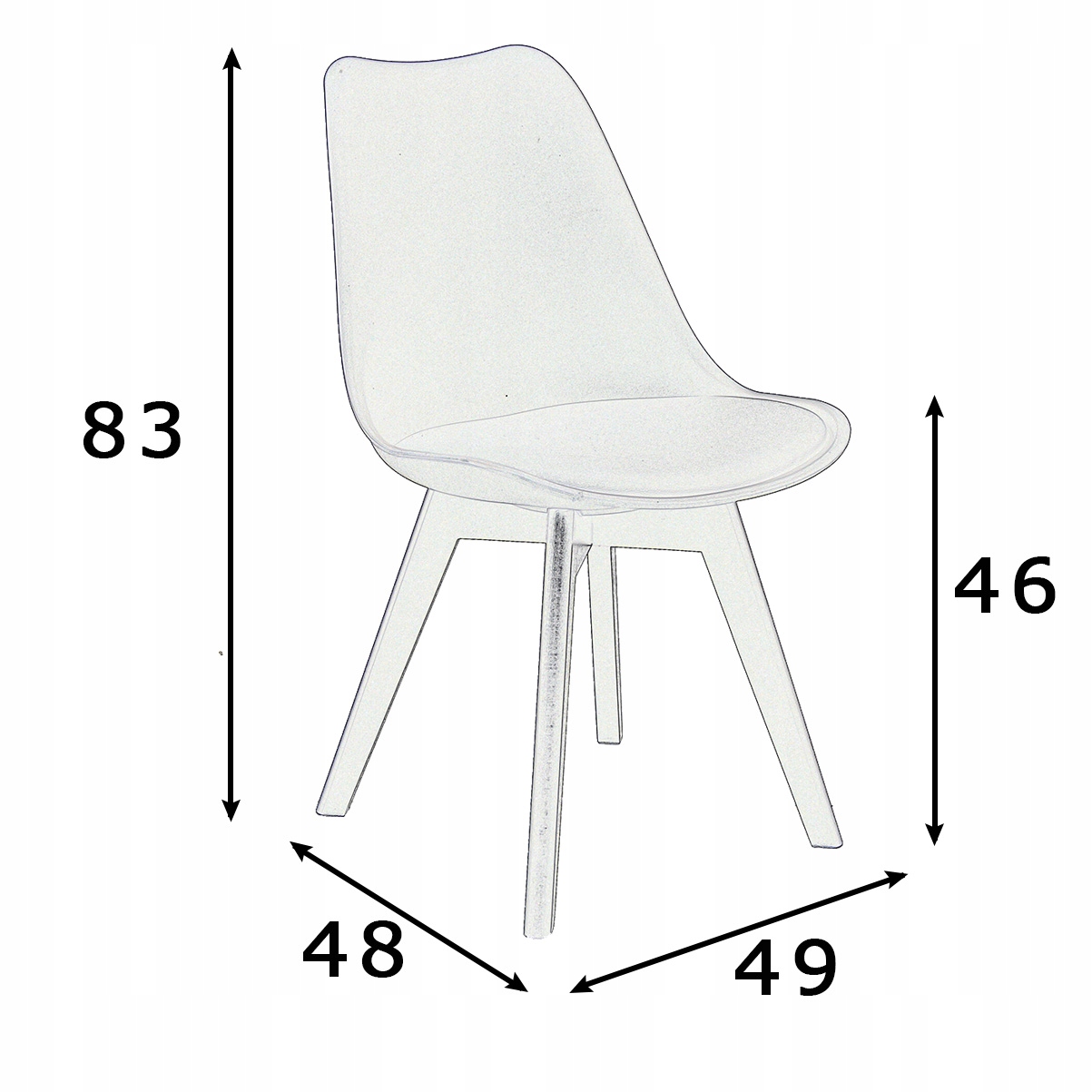 Stół rozkładany 90x90x190 DĄB ARTISAN + 10 krzeseł Wysokość stołu 76 cm