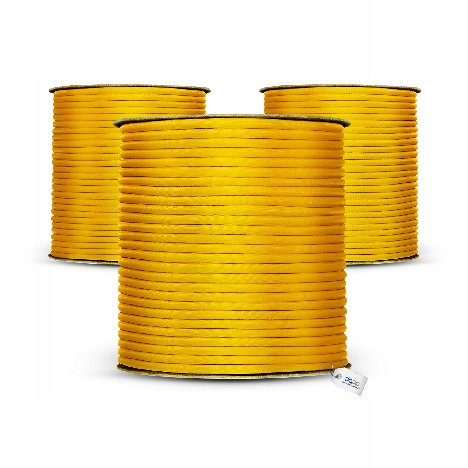 Gumový elastický expandér na plachty, odolný, žlutý, 10 mm 50 m