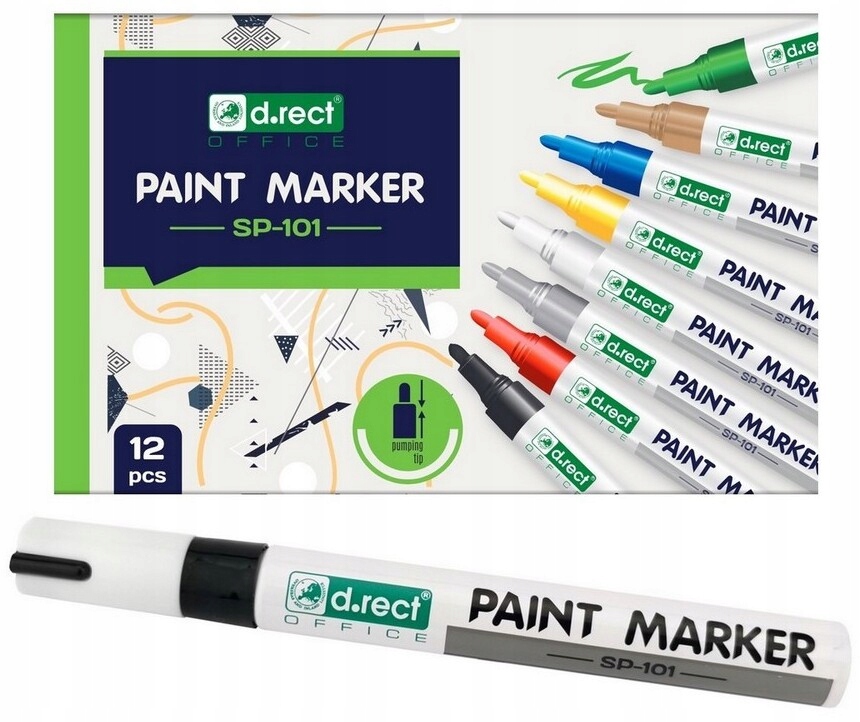 Marker olejowy D.Rect SP-101 2-4.5mm czarny Liczba sztuk w opakowaniu 1 szt.