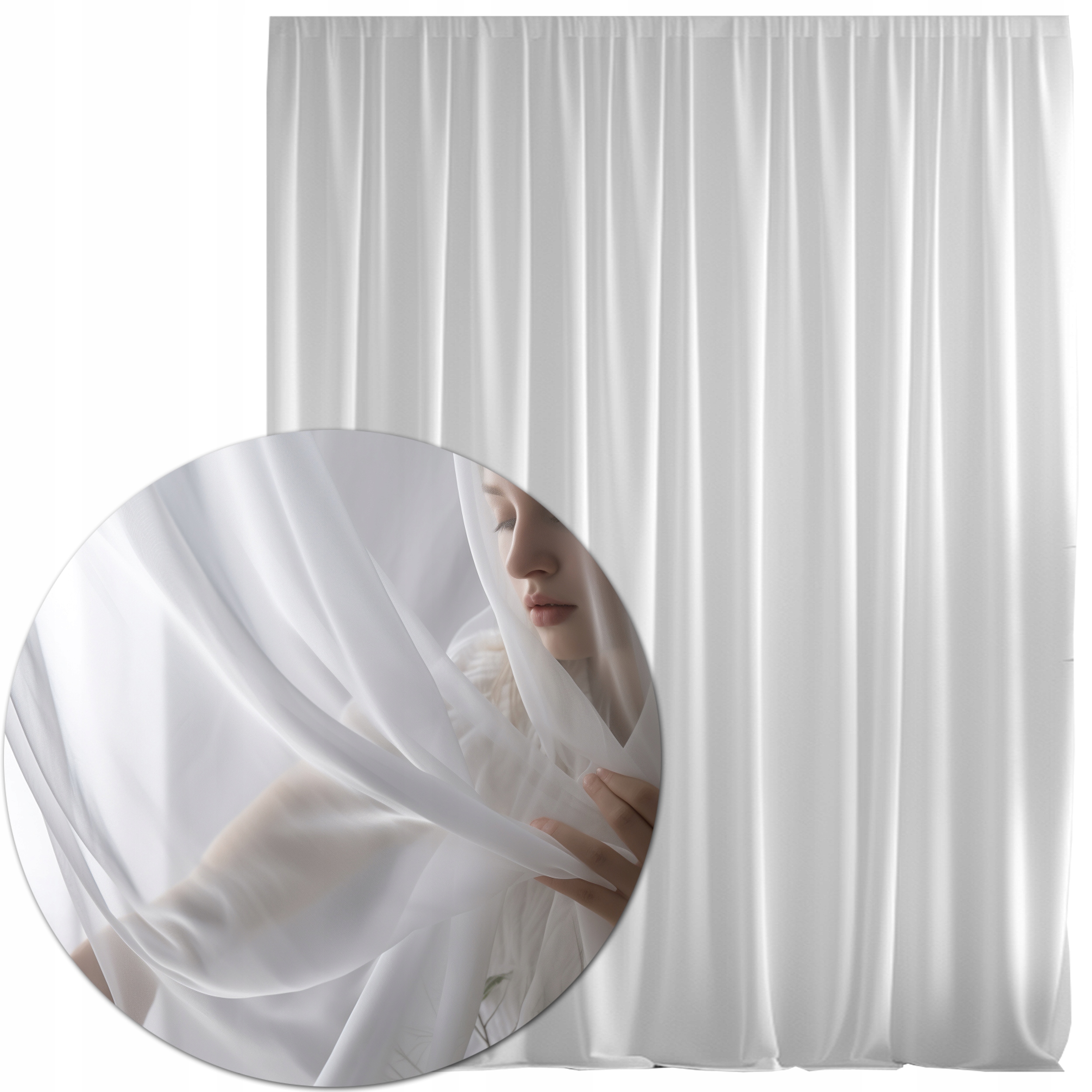 Firana Gotowa 500x250 Na Tasmie Marszczącej Do Salonu Lub Sypialni