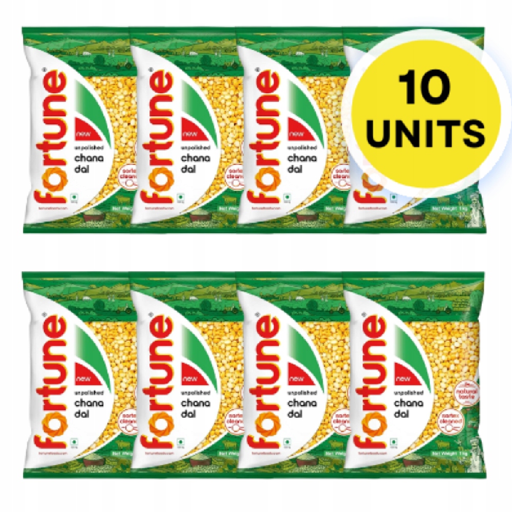 Levně Fortune Chana Dal Bengálský gram (balení 10 x 500 g) 5 kg