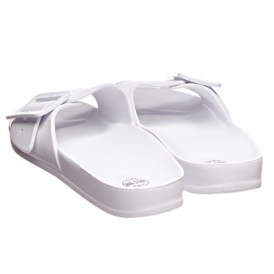 KLAPKI DAMSKIE BIG STAR NA PLAŻE BASEN PO DOMU Wzór dominujący logo