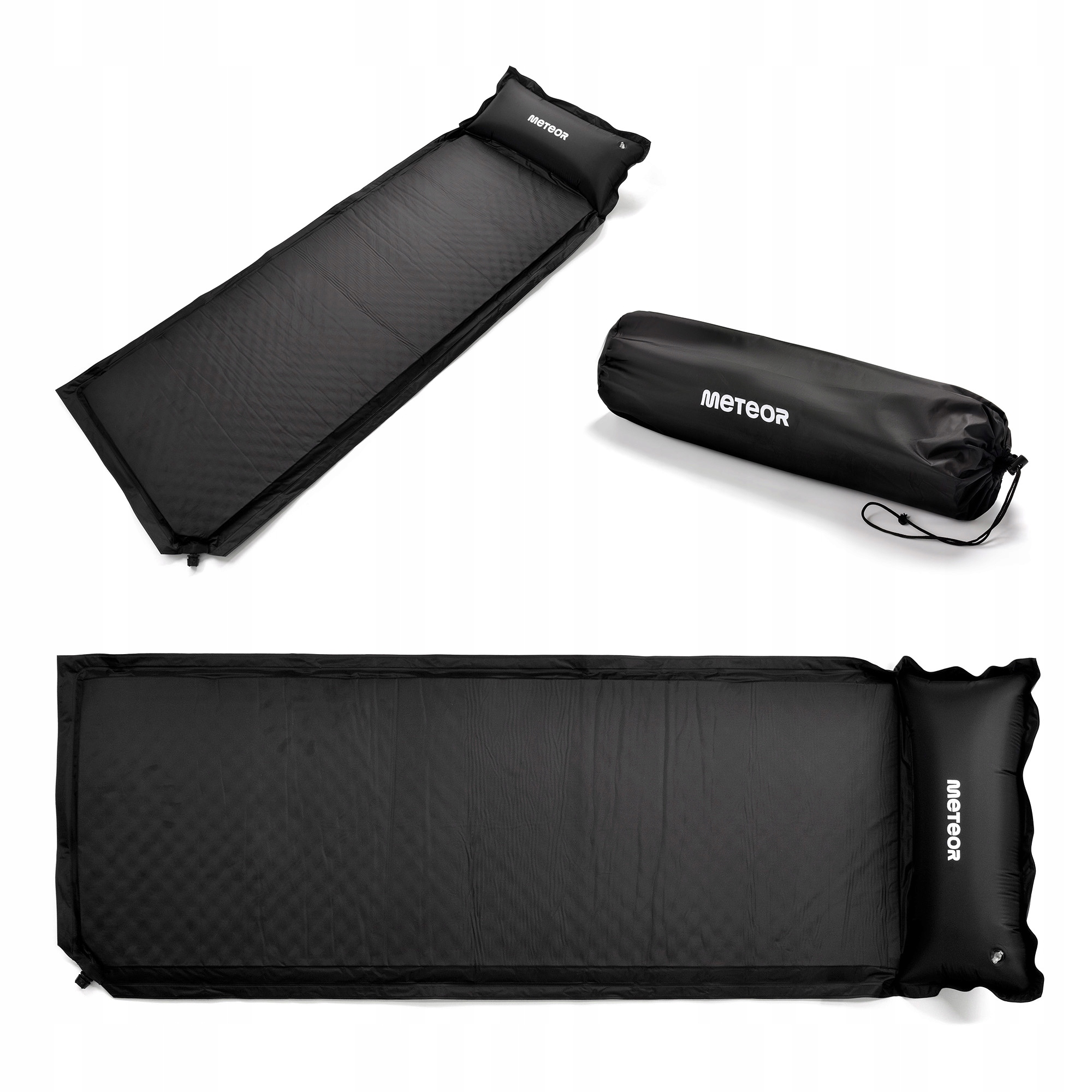 Mata samopompująca materac karimata turystyczna gruba Meteor duża 200 cm