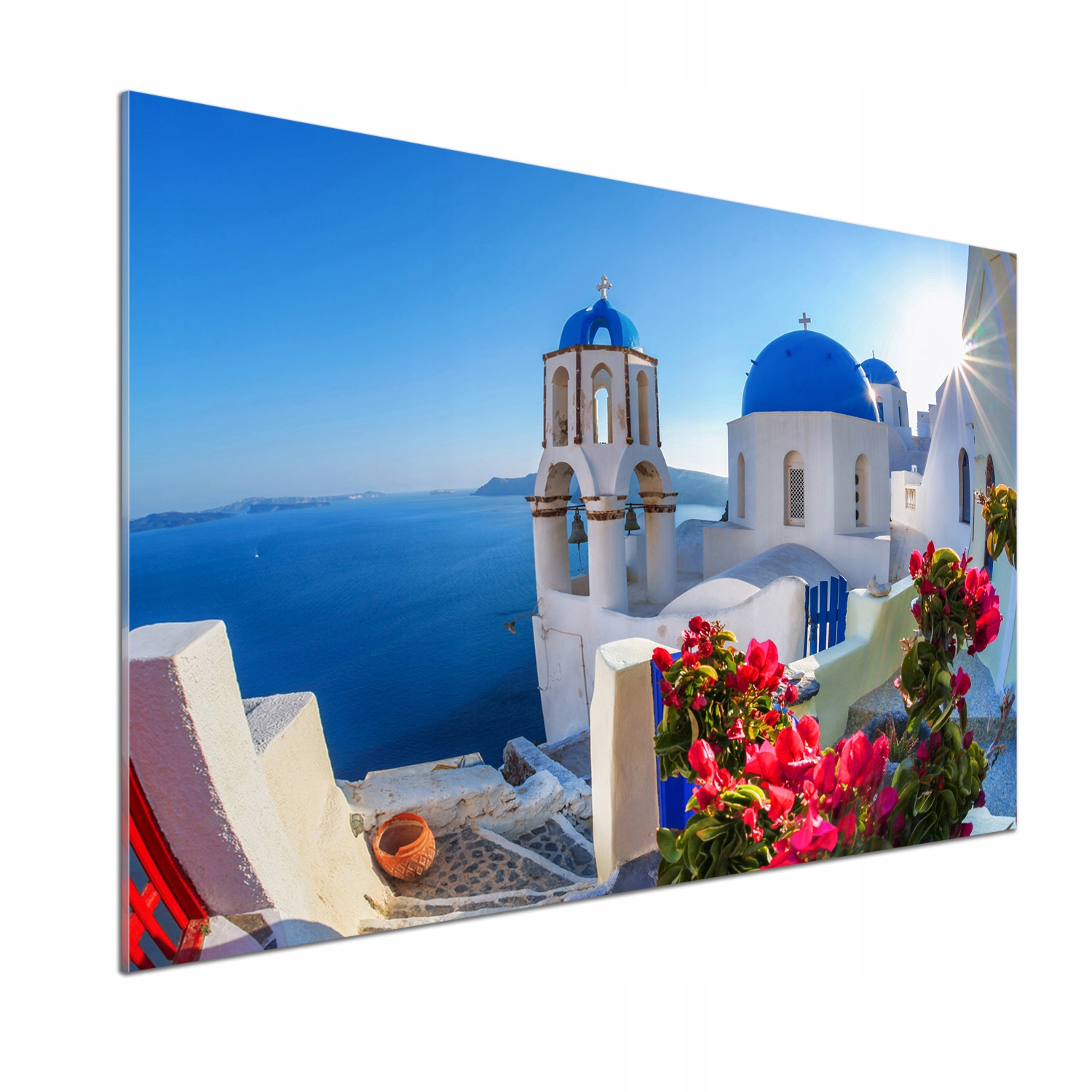 Panel do kuchyne Santorini Grécko 100 x 70 cm Lepidlo