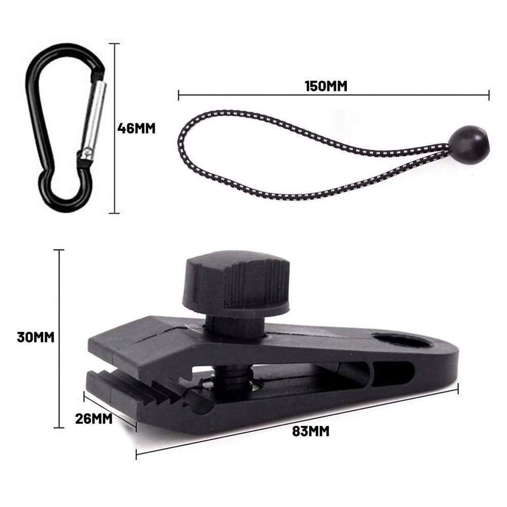 20szt klips plandeka namiot blokada uchwyt zestaw zacisków do namiotu Model 22X KLIPS