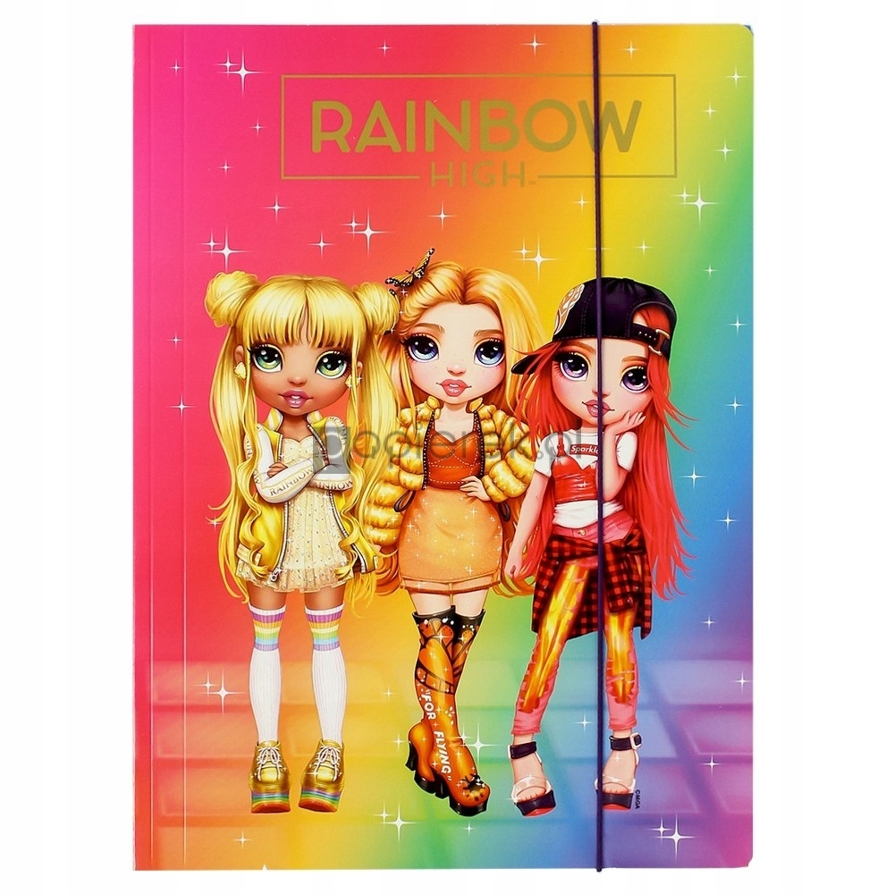 TECZKA Z GUMKĄ A4 RAINBOW HIGH GOLDEN - ASTRA