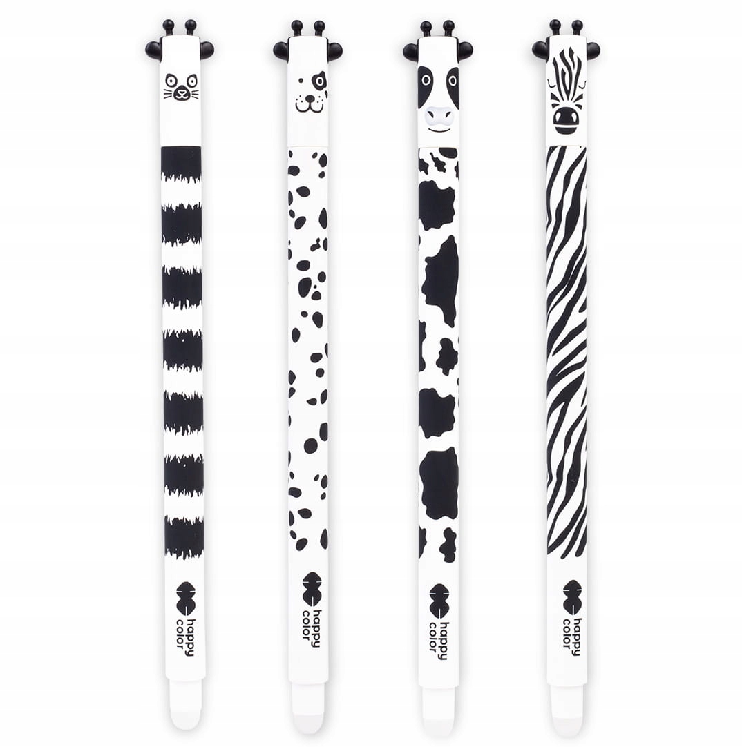 ZESTAW 4 x DŁUGOPIS WYMAZYWALNY 0,5 mm NIEBIESKI Black & White Happy Color EAN (GTIN) 5902979014673