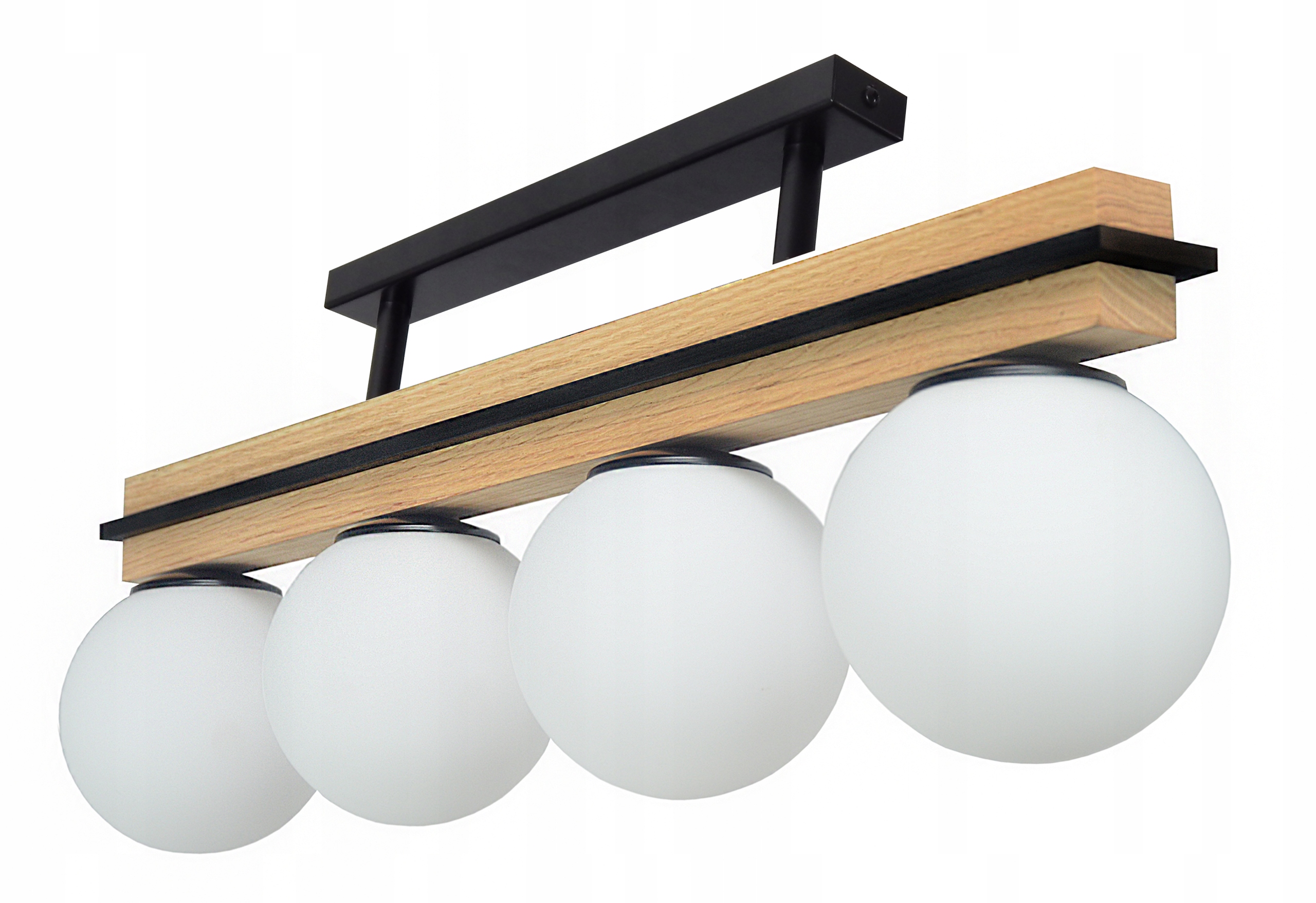 Stropná Lampa Stropné Svietidlo Led Do Obývacej Izby Sklenené Gule Z Dreva