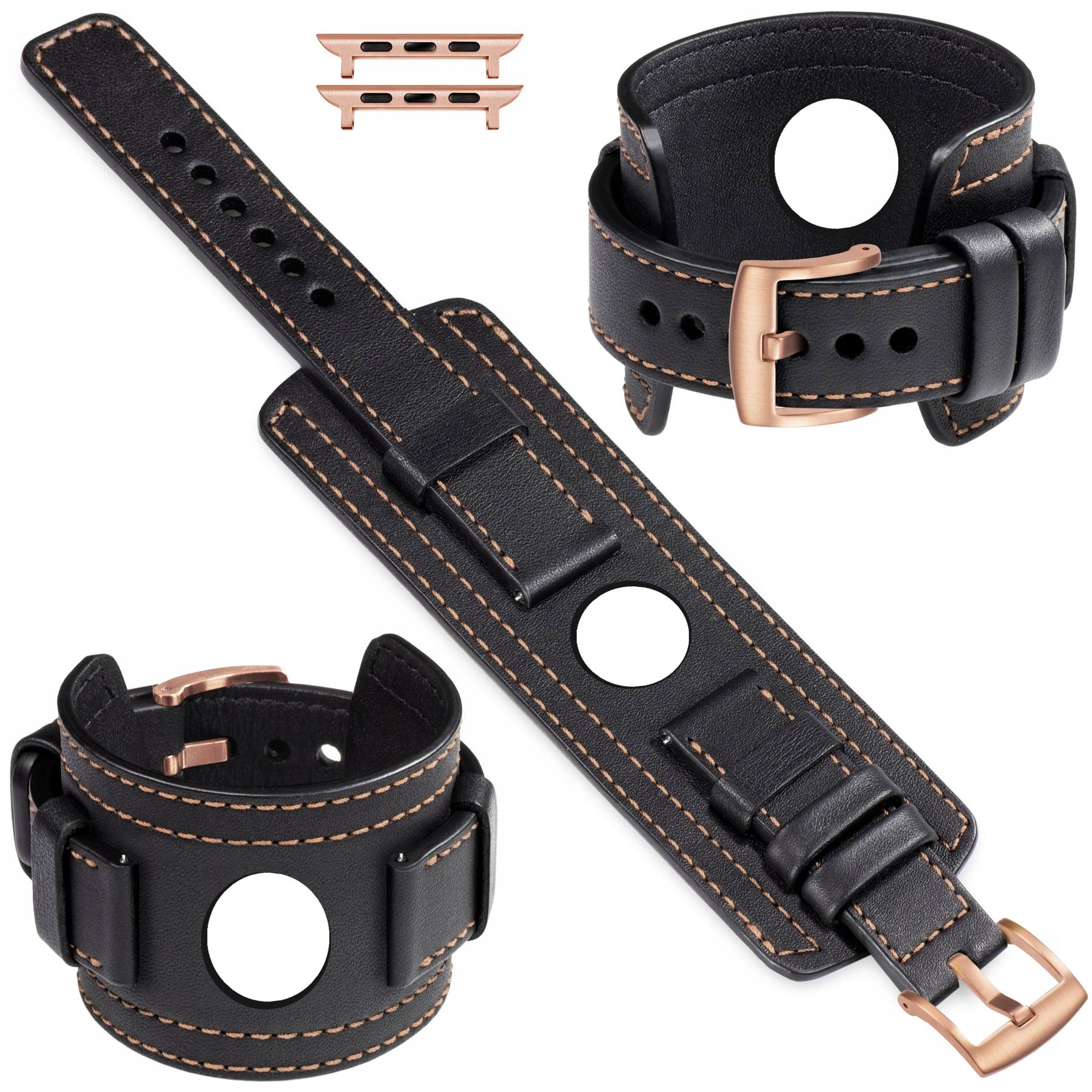 Kožený remienok s podložkou pre Apple Watch Ultra 10 9 8 7 6 5 Se Movear