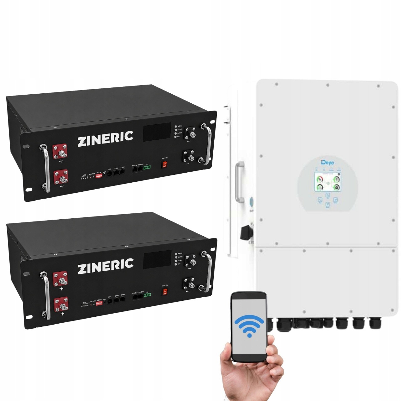 Hybridní Invertorový Měnič Deye 10 kW LV Zásobník Energie Zineric V1 10 kWh