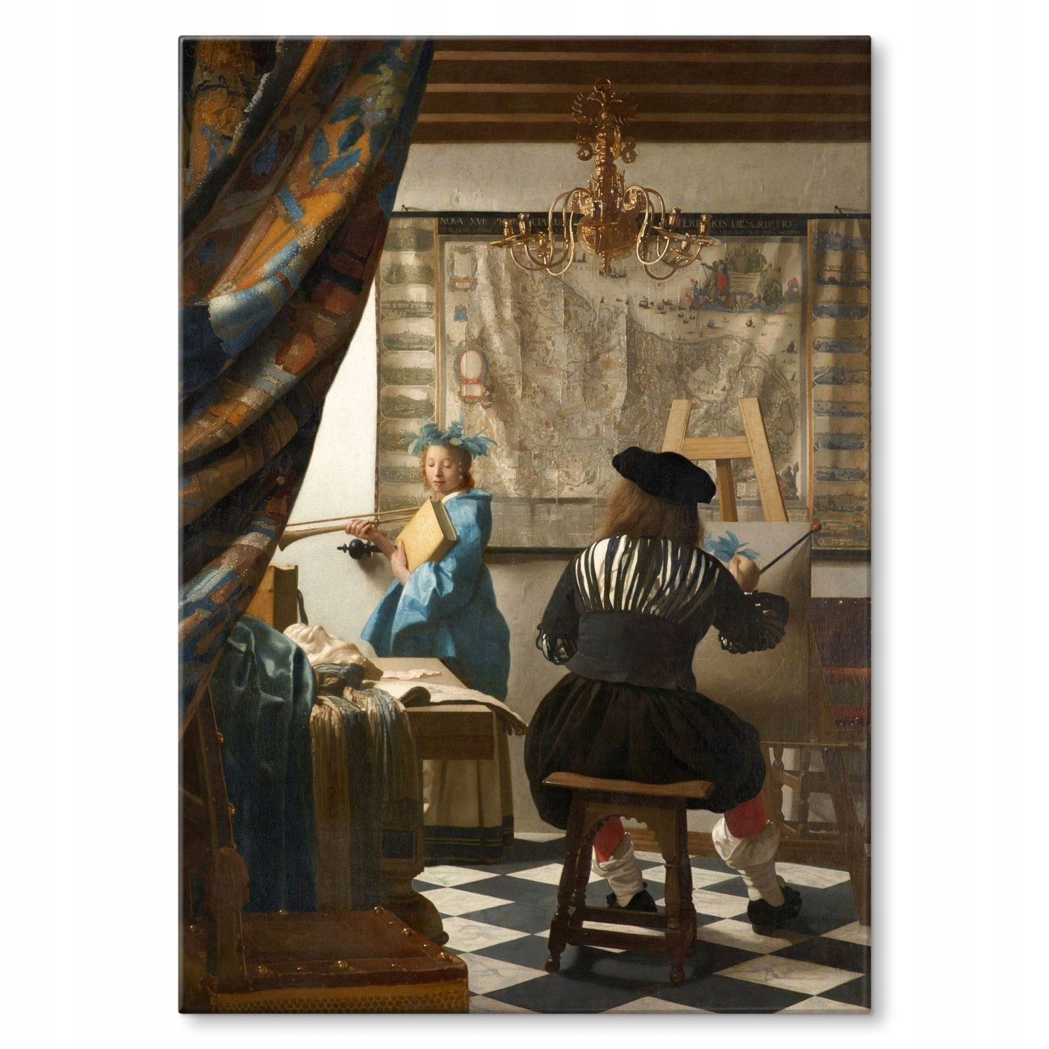 Kovový plakát Art of painting Vermeer Szyld Plech 42 x 59,4 cm Dárek