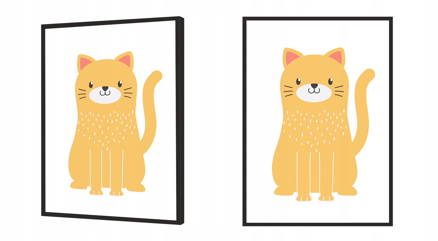 OBRAZ PLAKAT W RAMIE A4 cm Kot PD257 Bohater / Bajka Inny