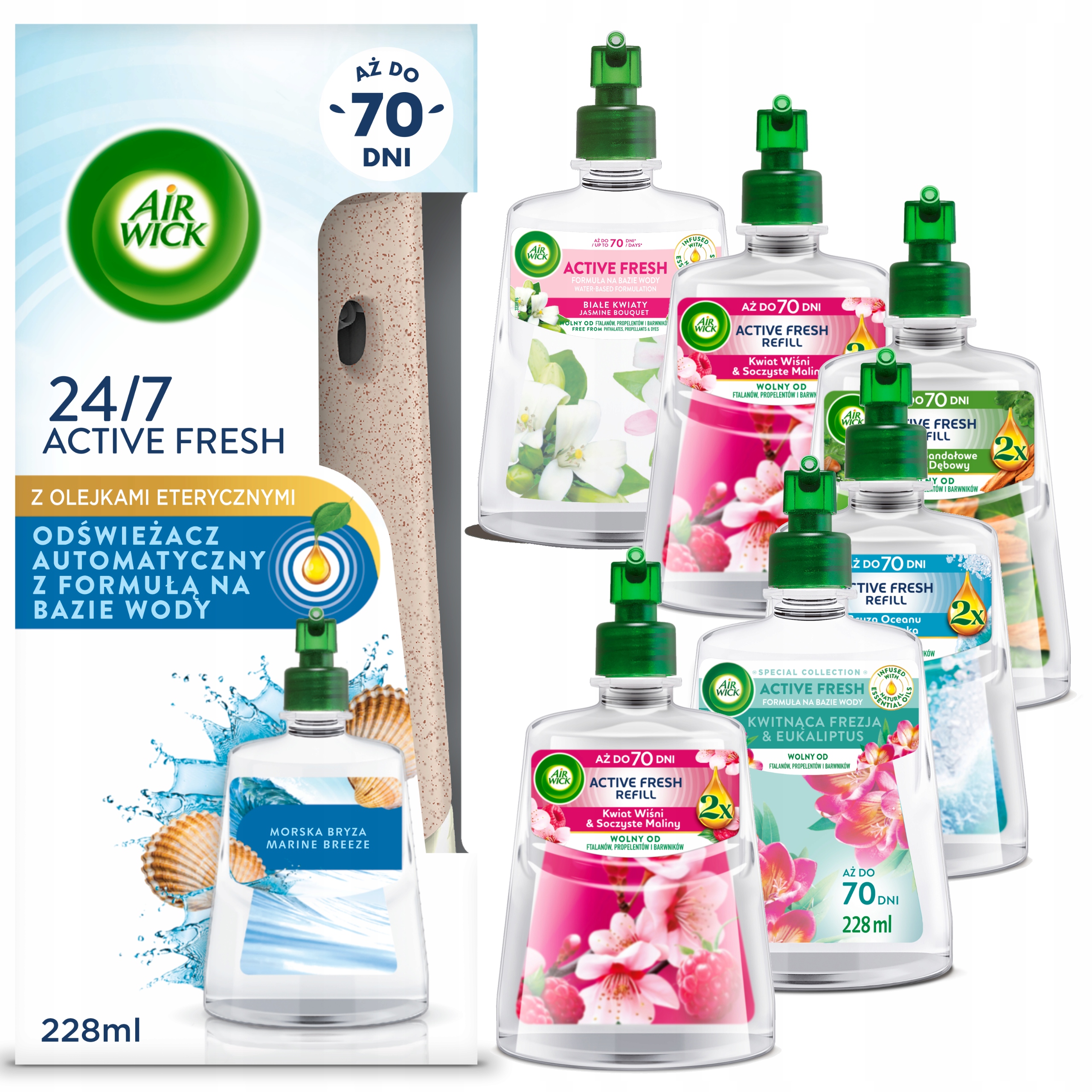 Air Wick Active Fresh osvěžovač vzduchu komplet sada 6 náplní