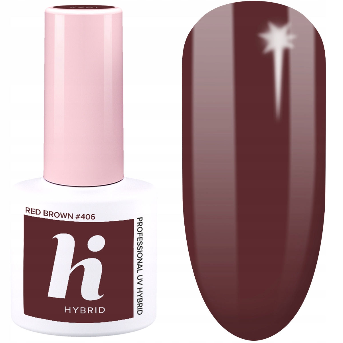 

406 Hi Hybrid Lakier Hybrydowy Red Brown 5ML