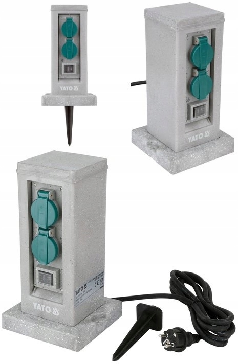 Elektrická Zásuvka hermetická Yato šedá YT-81273 Pp IP44