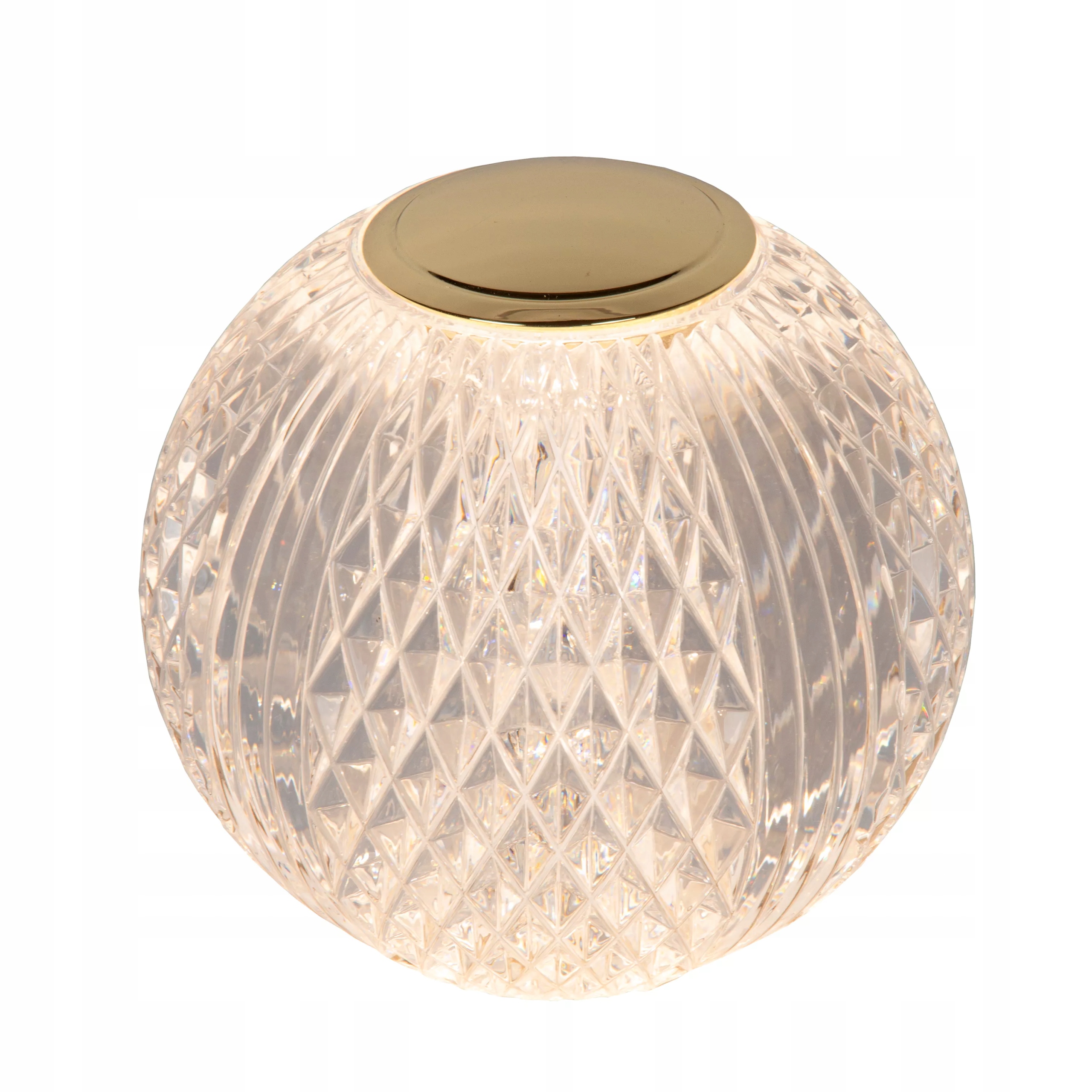 Stolová Led lampa zlatá krištáľová guľa 9 cm glamour do spálne Lucide