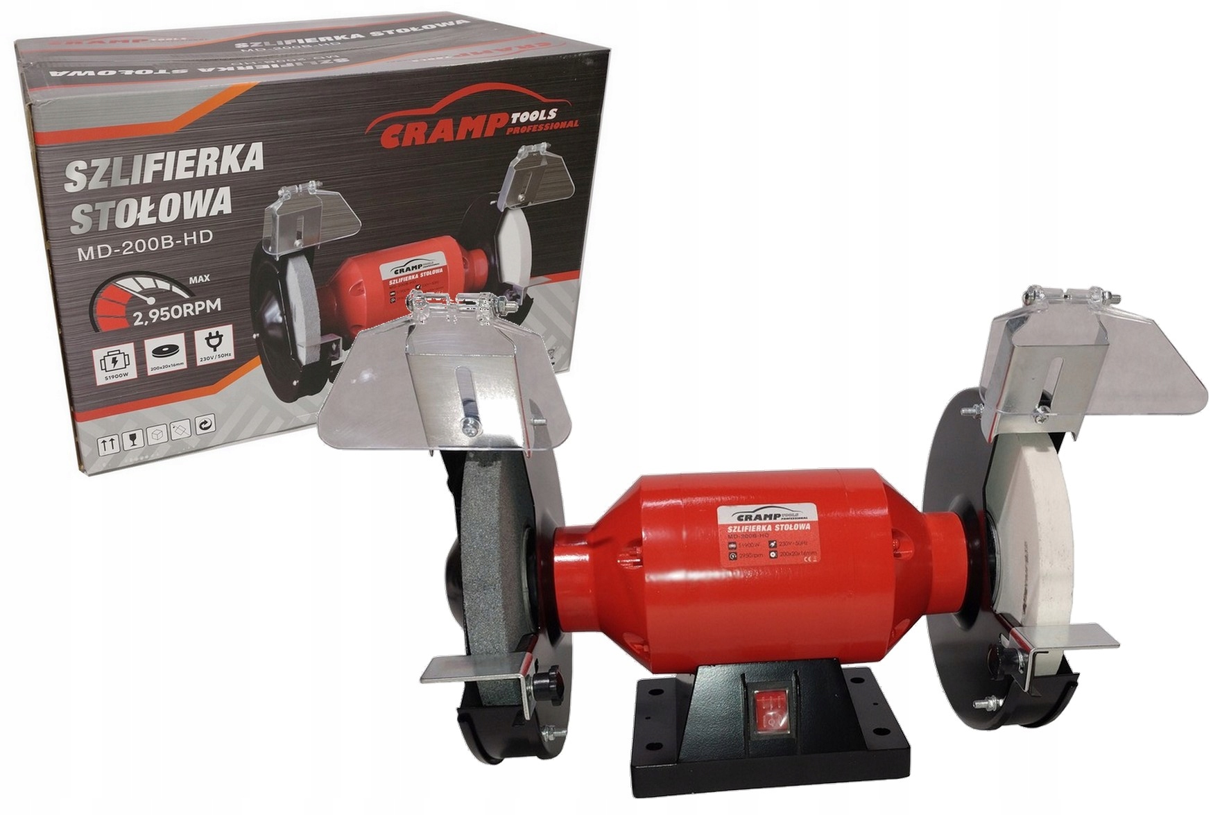 Cramp MD200B Szlifierka Stołowa Kamieniowa Ostrzałka Noży 200MM 900W