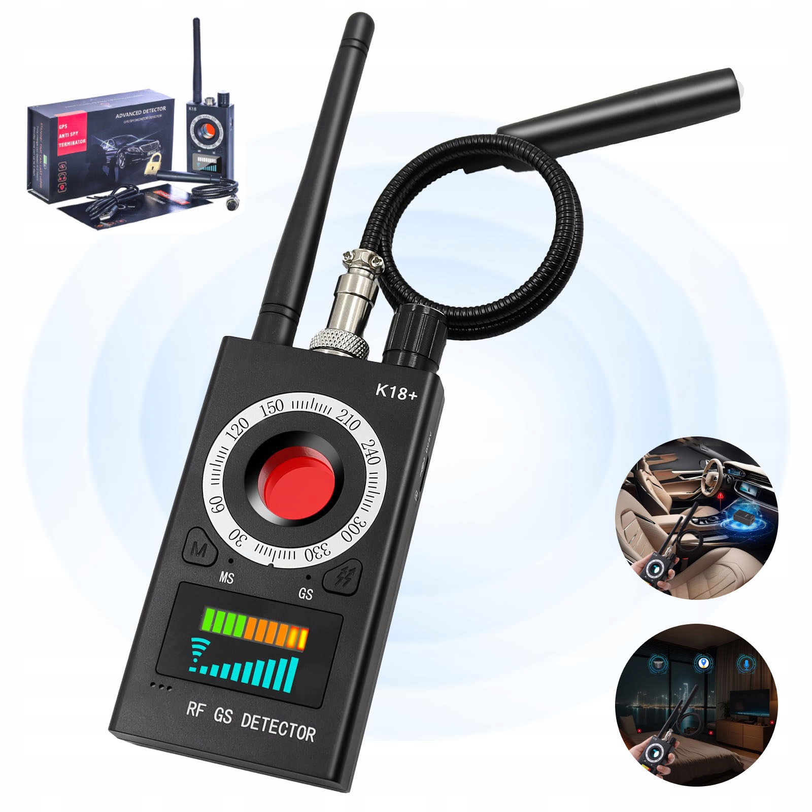 Detektor Odposlechů A Gps Kamer Gps Skrytých Lokátorů, Detektor Wifi