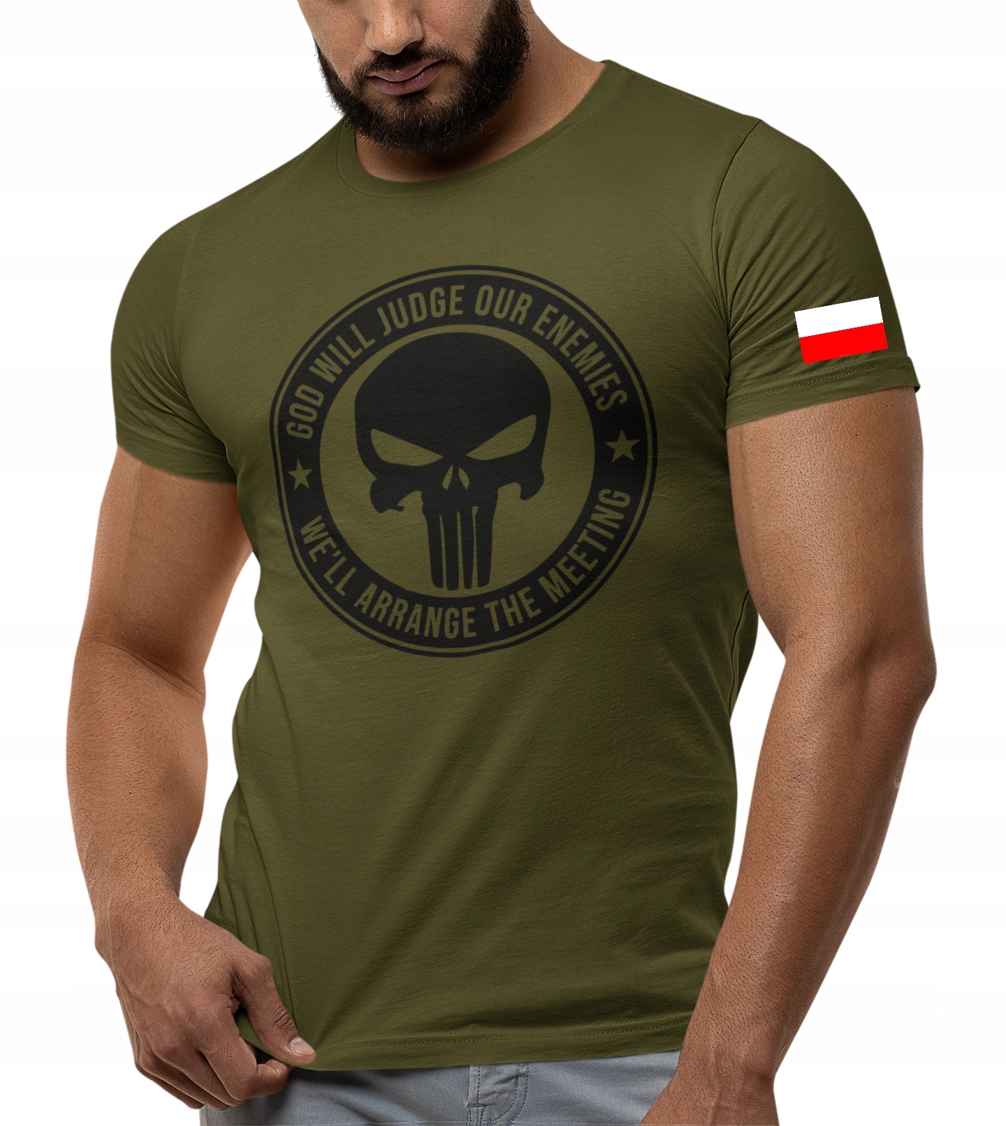 

Koszulka Wojskowa Punisher Flaga Polski Wojna M